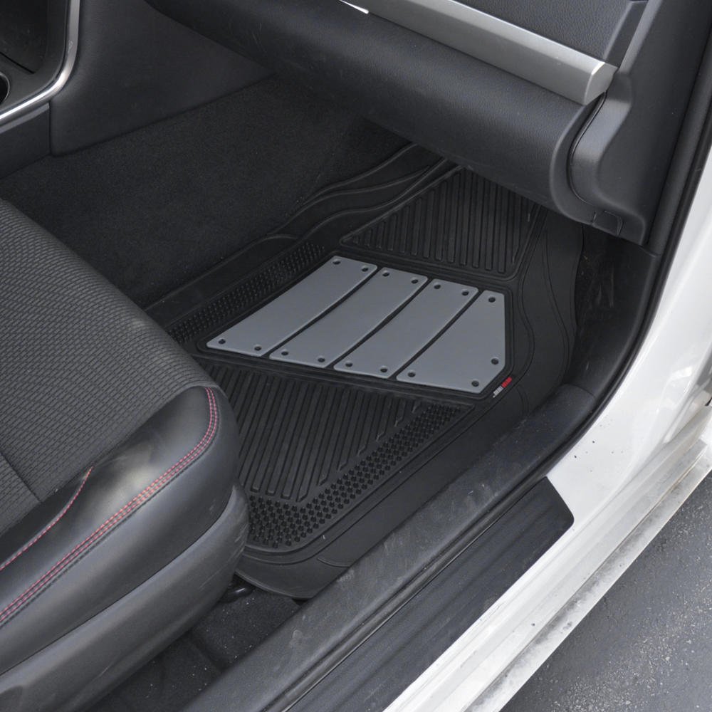 bdk-polypro-black-grey-car-seat-covers-full-set-with-motor-trend-flextough-all-w image 5