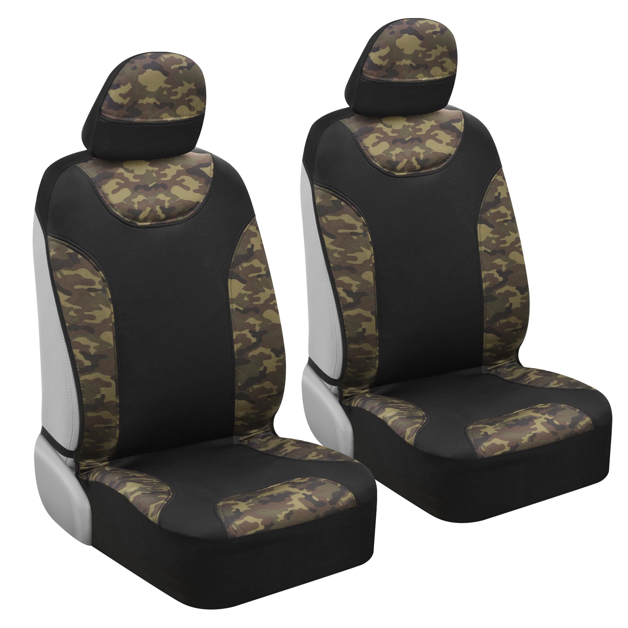 bdk-hunter-camo-car-seat-covers-full-set-with-steering-wheel-cover-and-seat-belt image 8