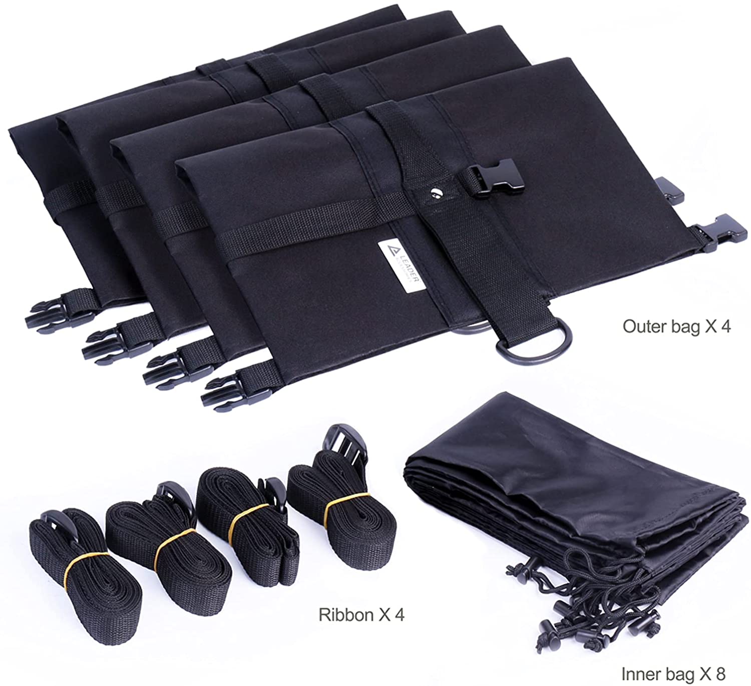 leader-accessories-canopy-weight-sand-bags-4-pack-600d-oxford-with-strap-buckle- image 3