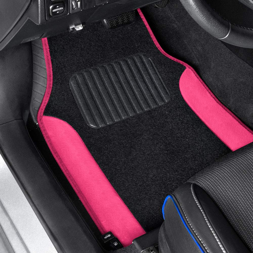 bdk-carpet-pro-hot-pink-two-tone-floor-mats-with-faux-sheepskin-steering-wheel-c image 6