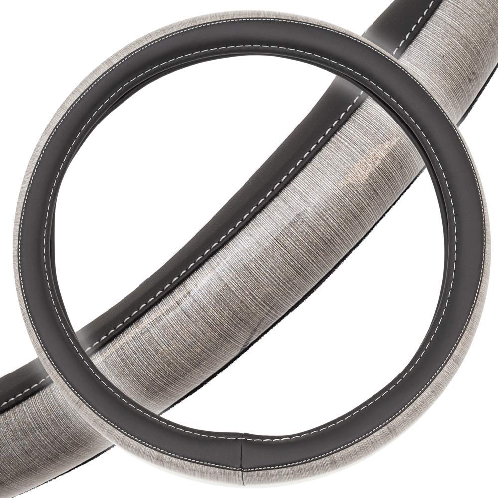 bdk-carbella-glitter-steering-wheel-cover-silver-14-5-15-inch image 3