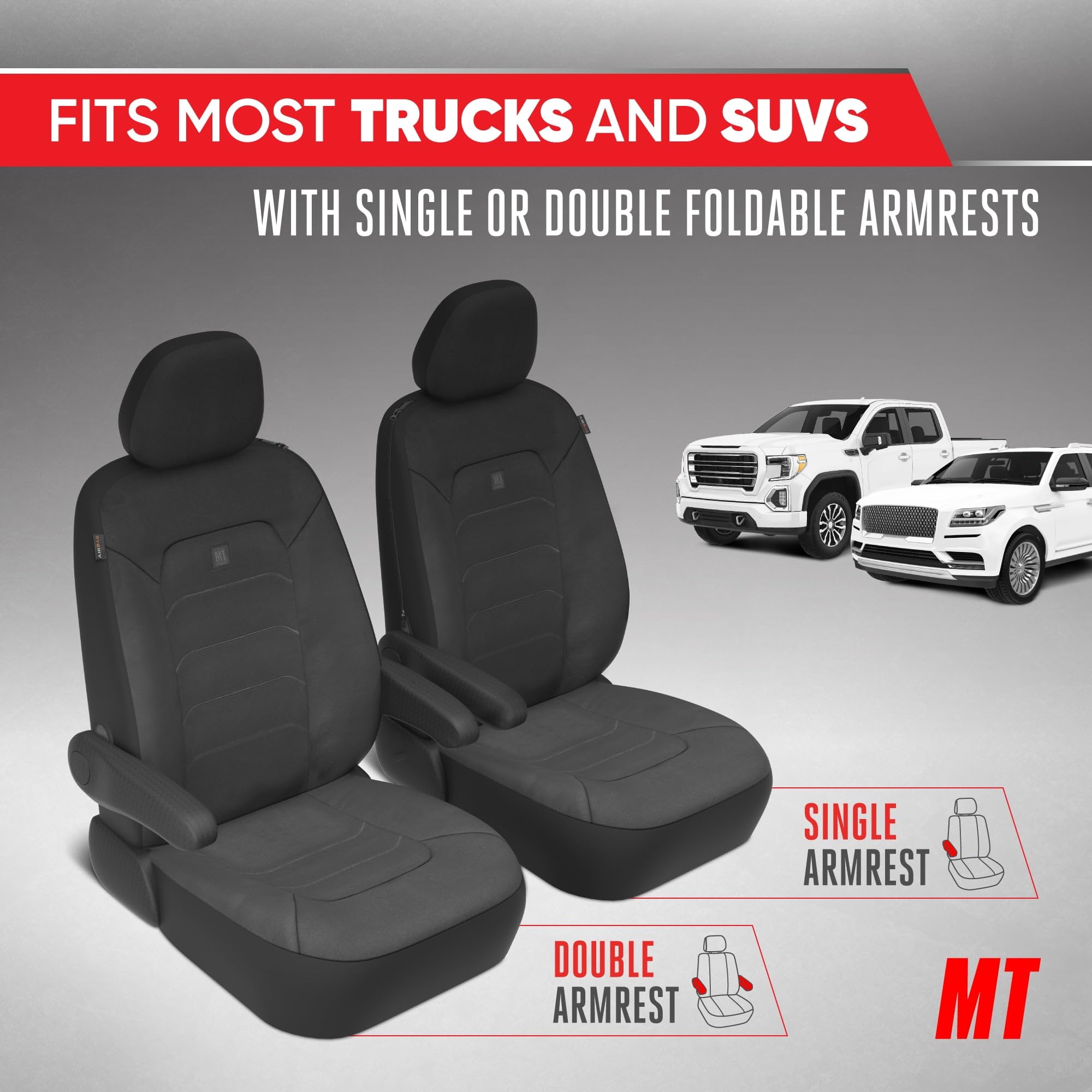 motor-trend-neoprene-advantage-waterproof-front-seat-covers-universal-fit-black image 4