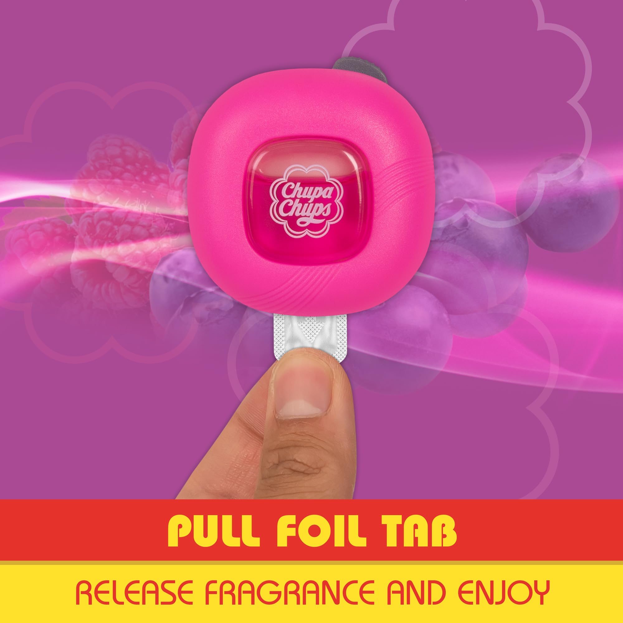 bdk-chupa-chups-tropical-berry-car-air-freshener-long-lasting-vent-clip-with-adj image 5