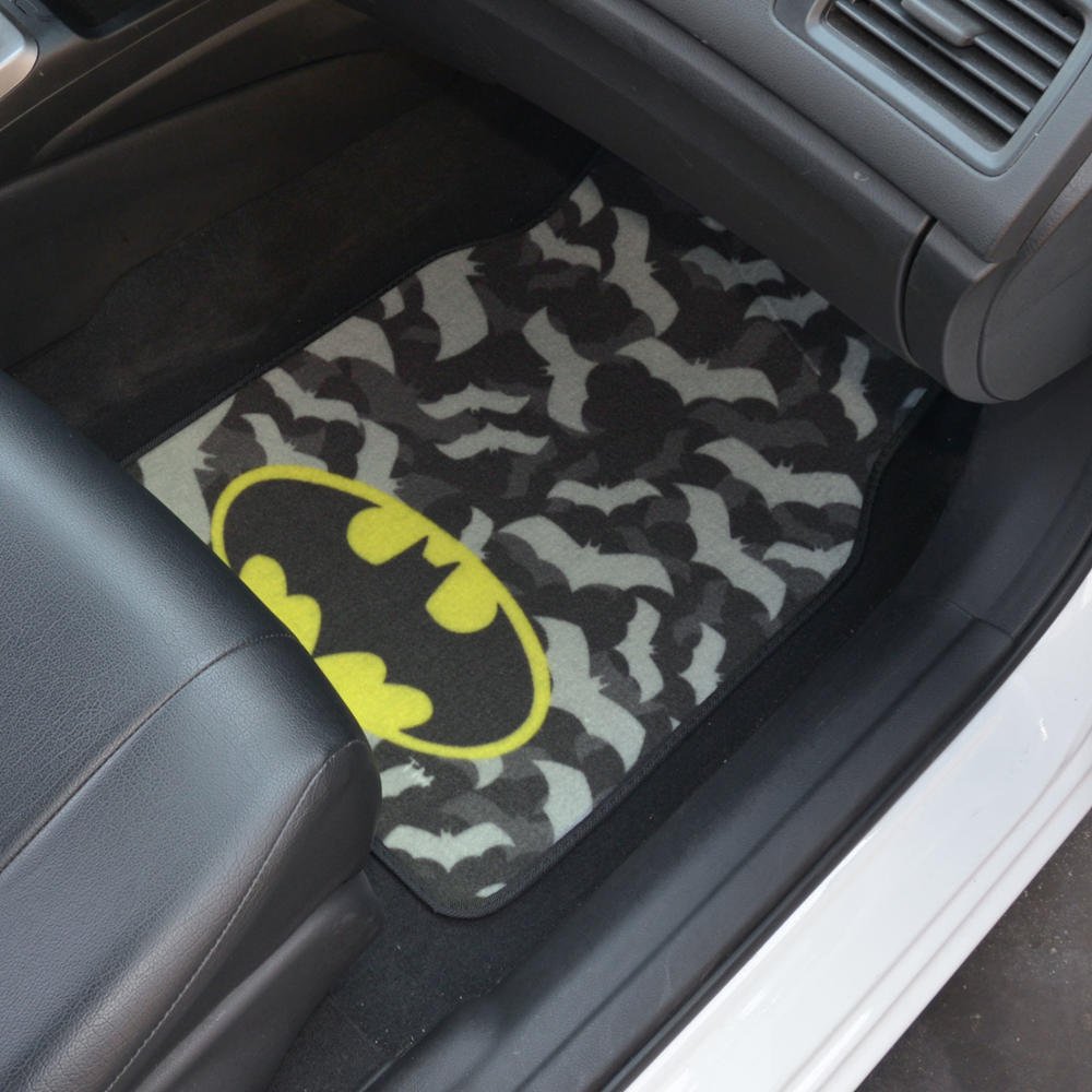 bdk-batman-carpet-floor-mats-wbmt-2301-4-piece-black-gray image 3