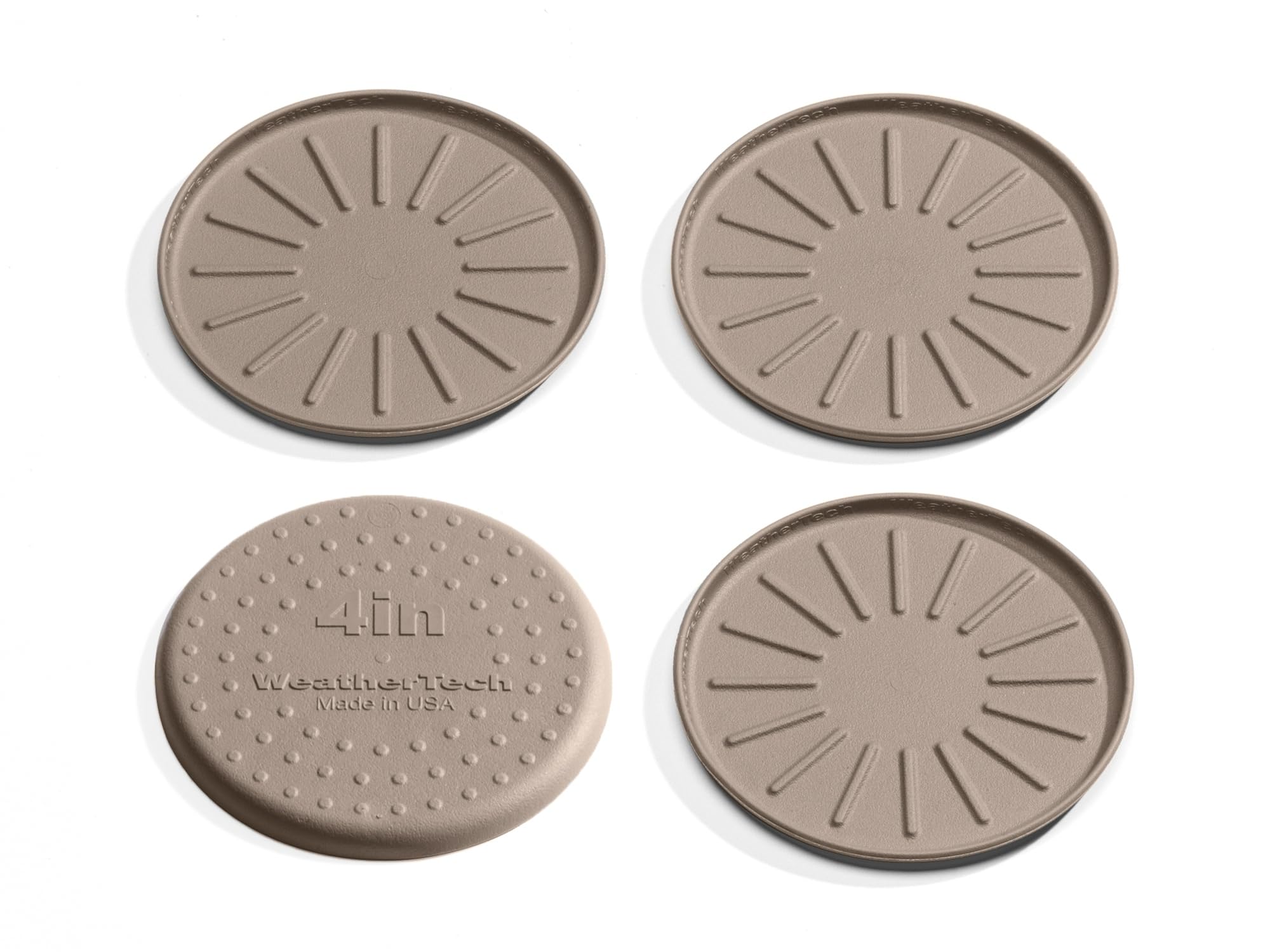 weathertech-4-anti-skid-drink-coasters-set-of-4-tan-8a4csttn image 1