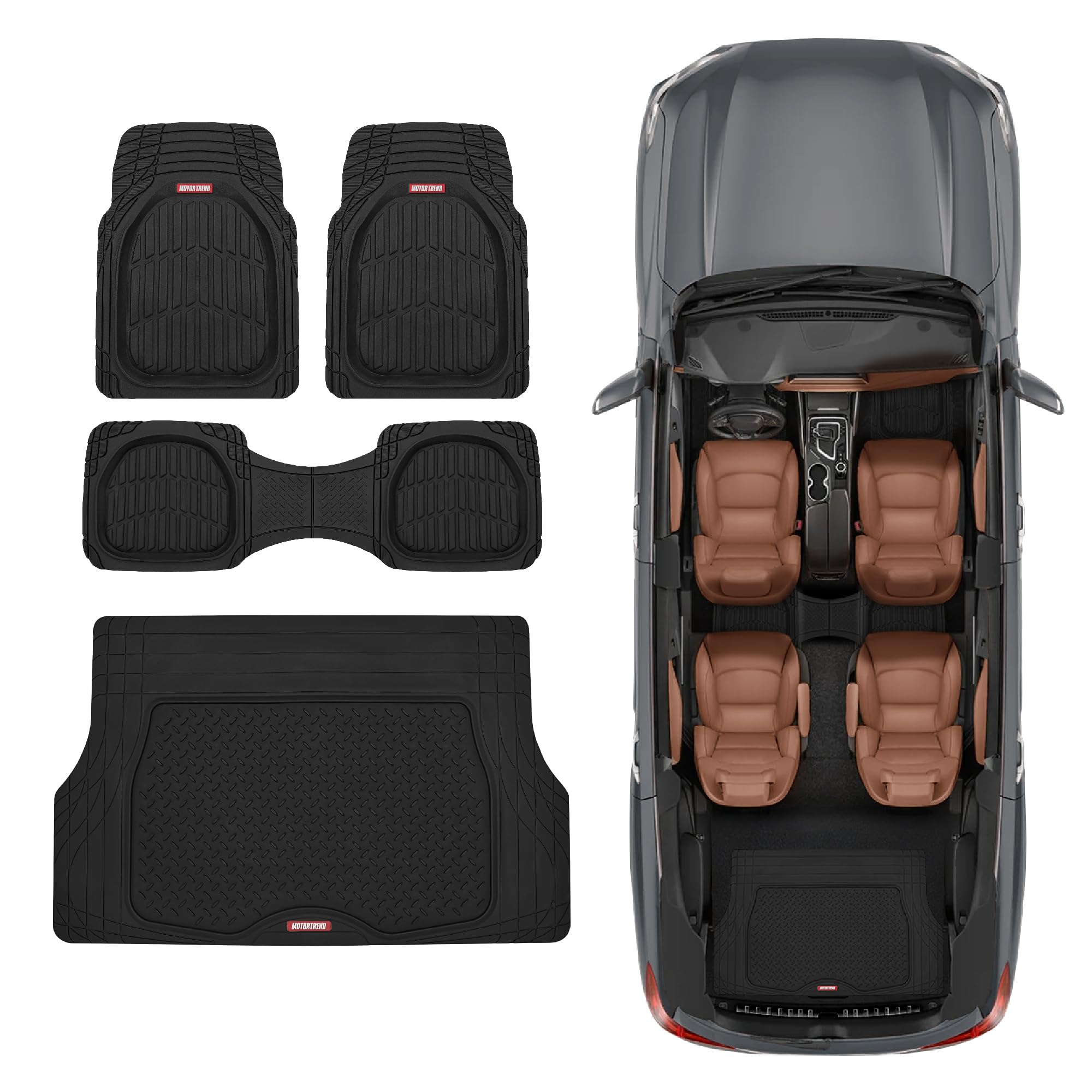 motor-trend-flextough-4-piece-heavy-duty-floor-mats-for-cars-trucks-suvs-deep-di image 2