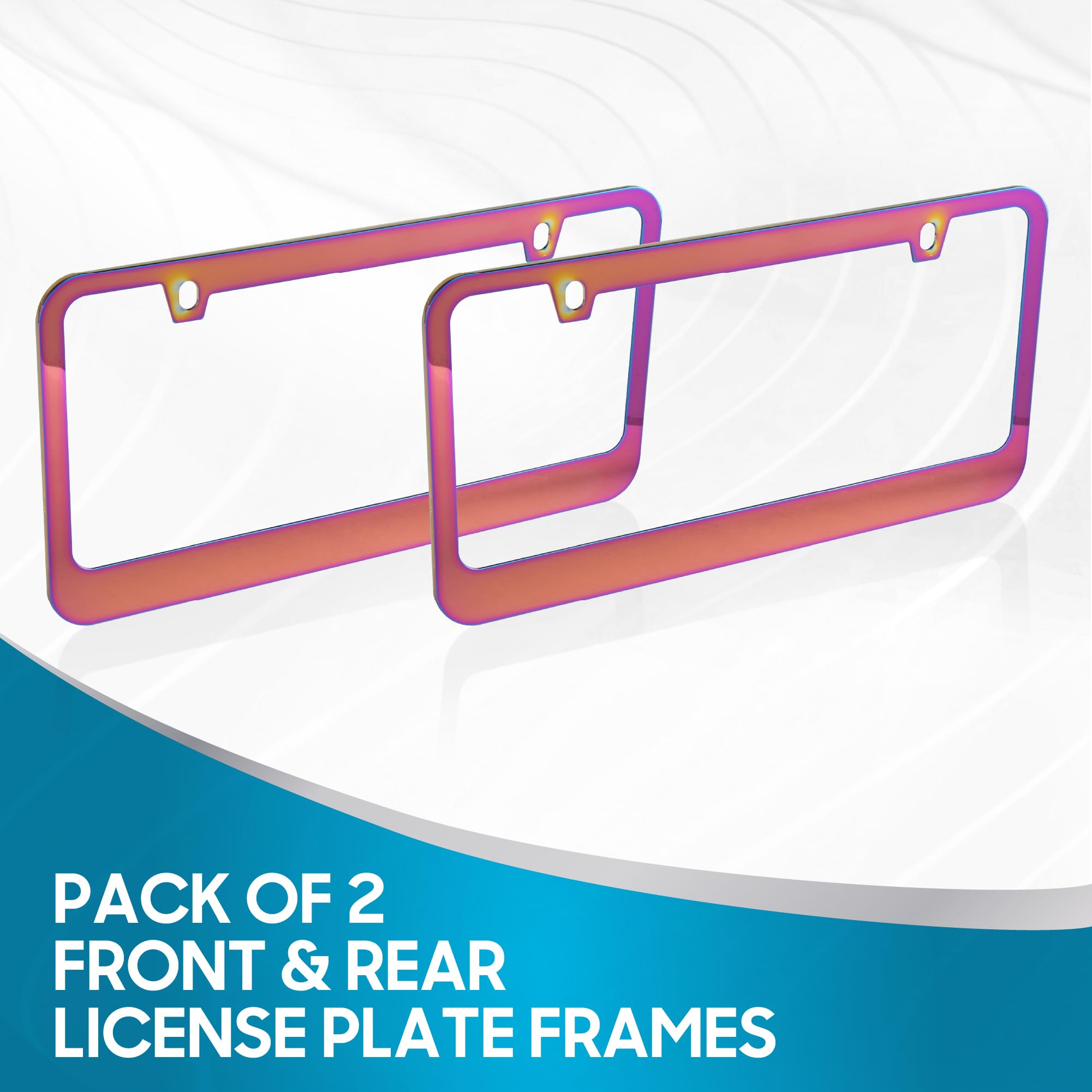 bdk-heavy-duty-stainless-steel-license-plate-frame-universal-size-pack-of-2 image 4