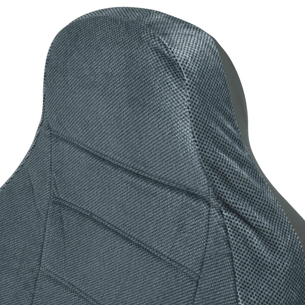 bdk-charcoal-dotted-cloth-regal-style-2-piece-premium-high-back-auto-seat-covers image 5