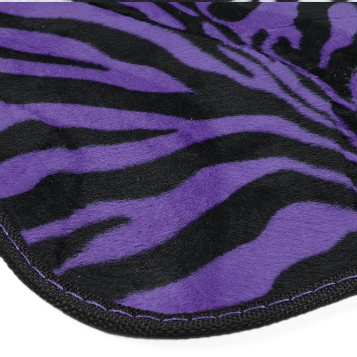 bdk-zebra-stripe-animal-print-carpet-floor-mats-universal-fit-4-pieces-purple image 4