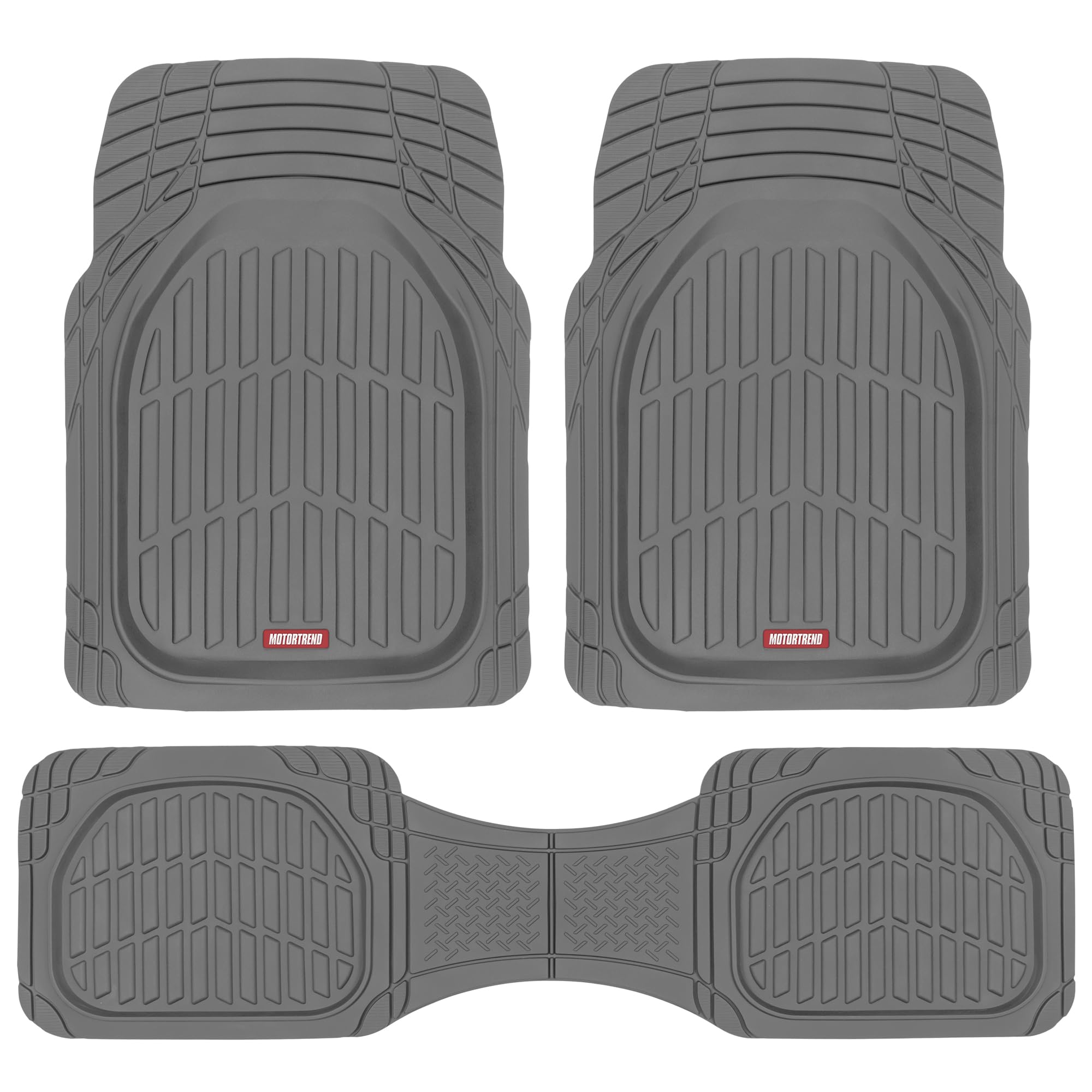 motor-trend-bdk-heavy-duty-gray-rubber-car-mats-3-piece-full-set image 1