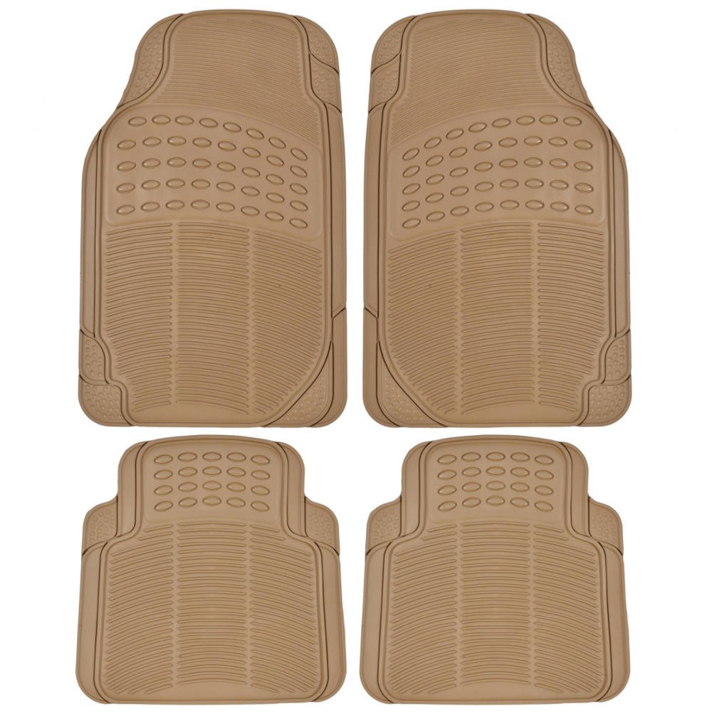 bdk-all-weather-rubber-floor-mats-for-car-suv-truck-4-piece-set-front-rear-trimm image 1