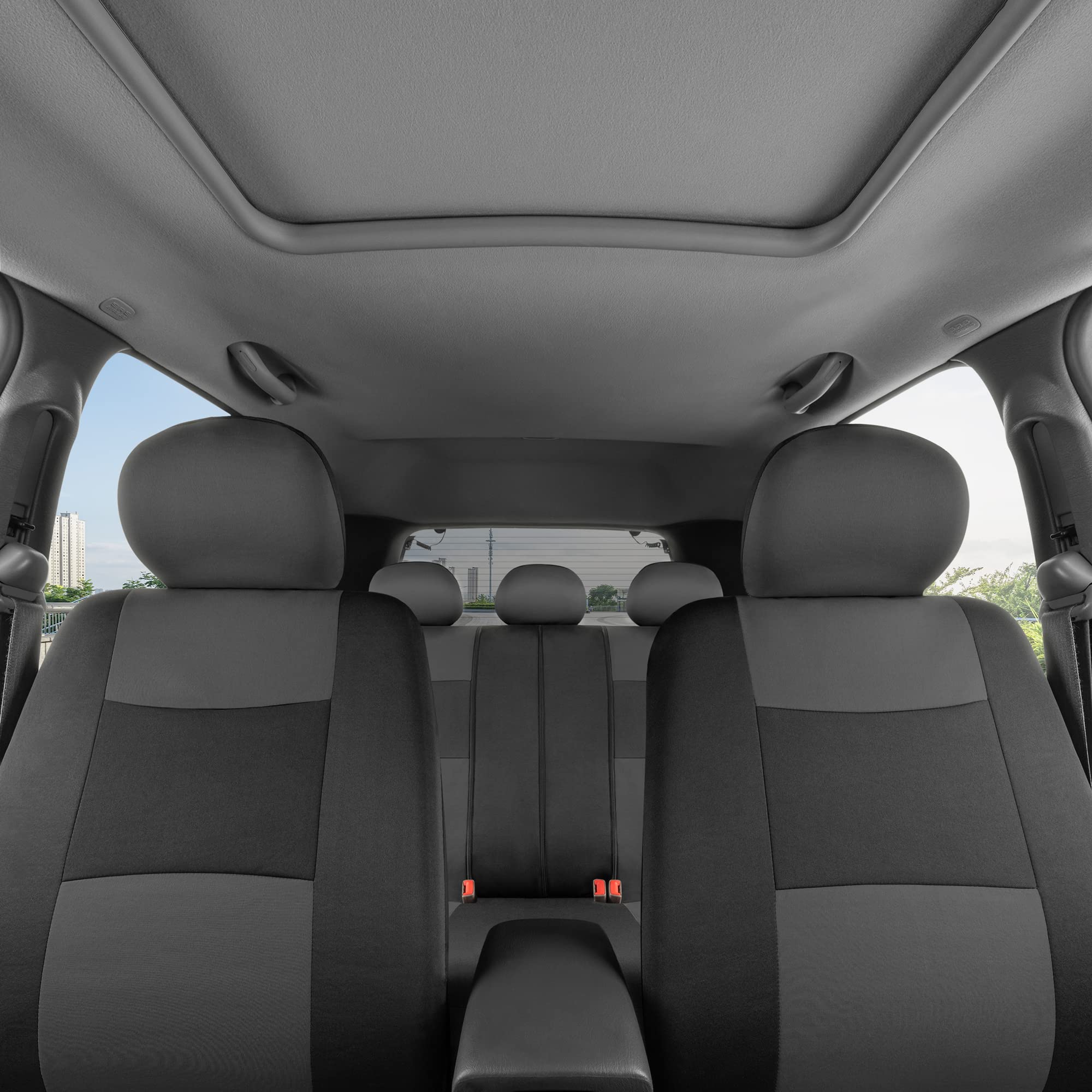bdk-polypro-full-set-car-seat-covers-in-charcoal-on-black-with-steering-wheel-co image 3
