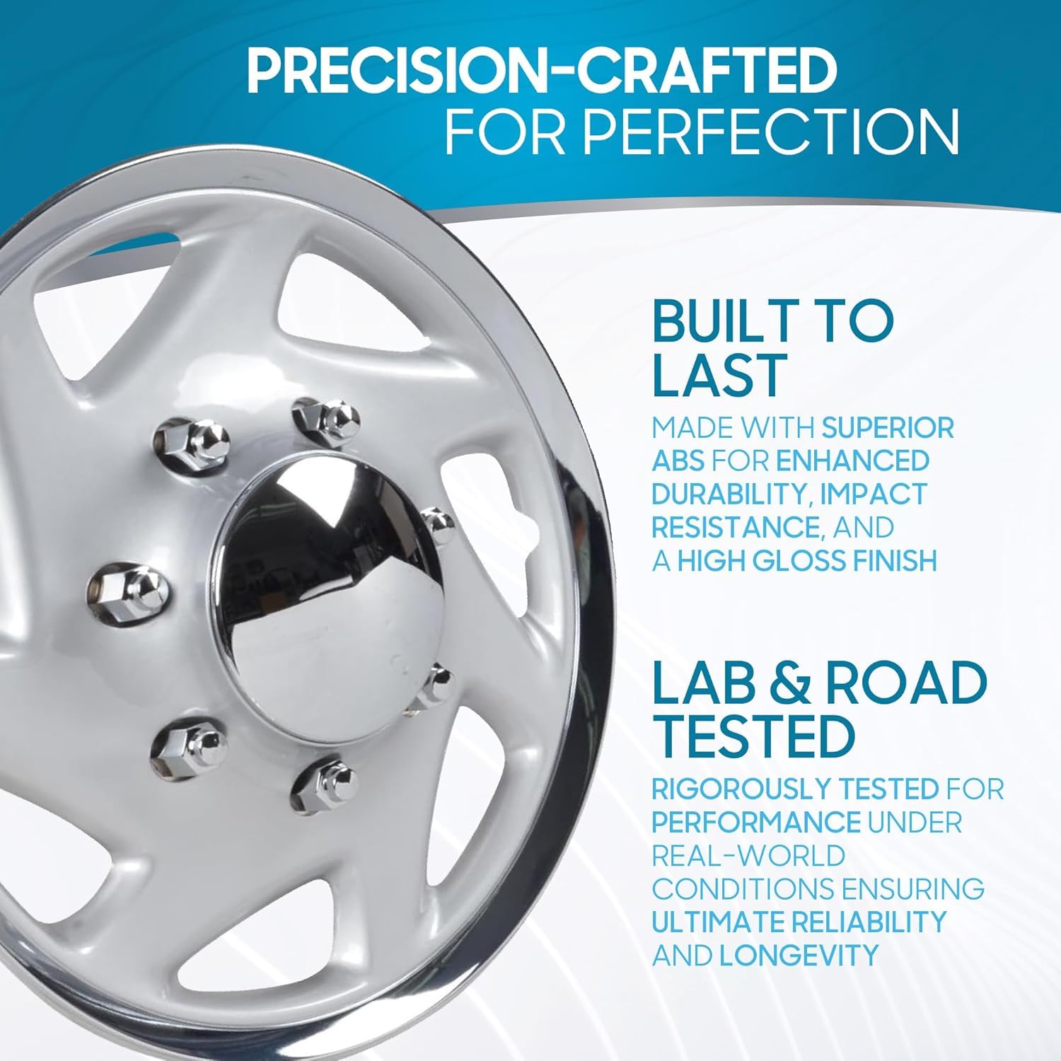 bdk-4-pack-premium-16-wheel-rim-cover-hubcaps-oem-style-snap-on-for-ford-e150-e2 image 7