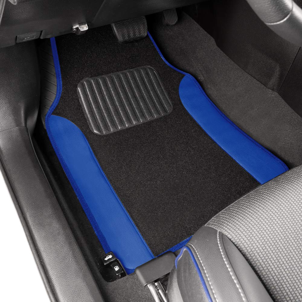bdk-mt-202-vibrant-color-carpet-floor-mats-two-tone-color-design-with-pu-leather image 5