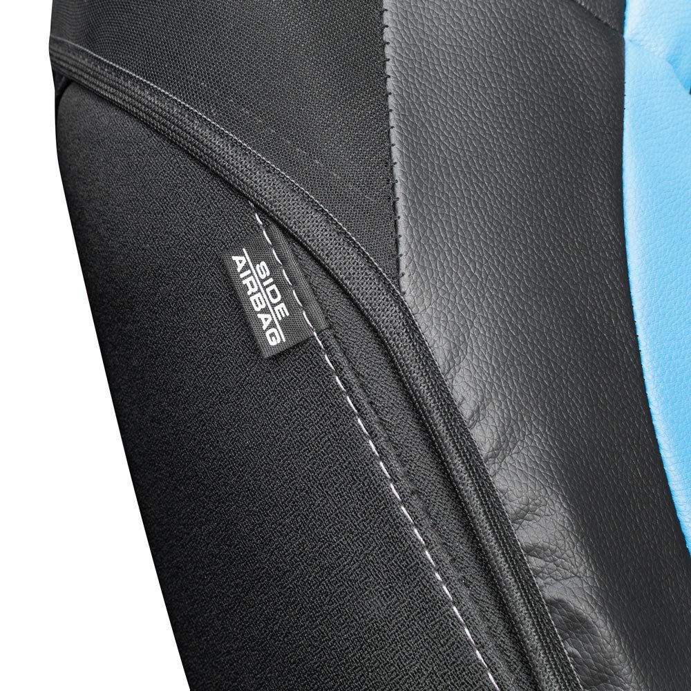 motor-trend-blue-faux-leather-front-seat-covers-high-back-integrated-fixed-headr image 3