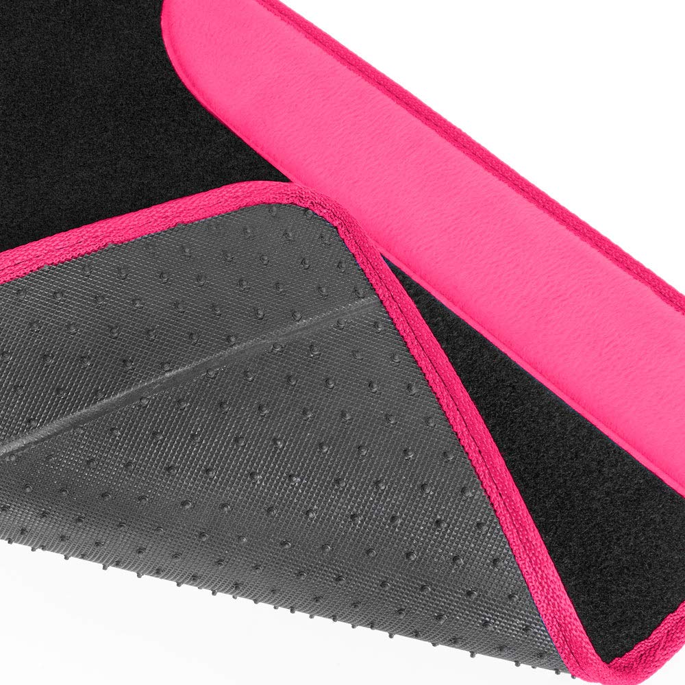 bdk-carpet-pro-hot-pink-two-tone-floor-mats-with-faux-sheepskin-steering-wheel-c image 5
