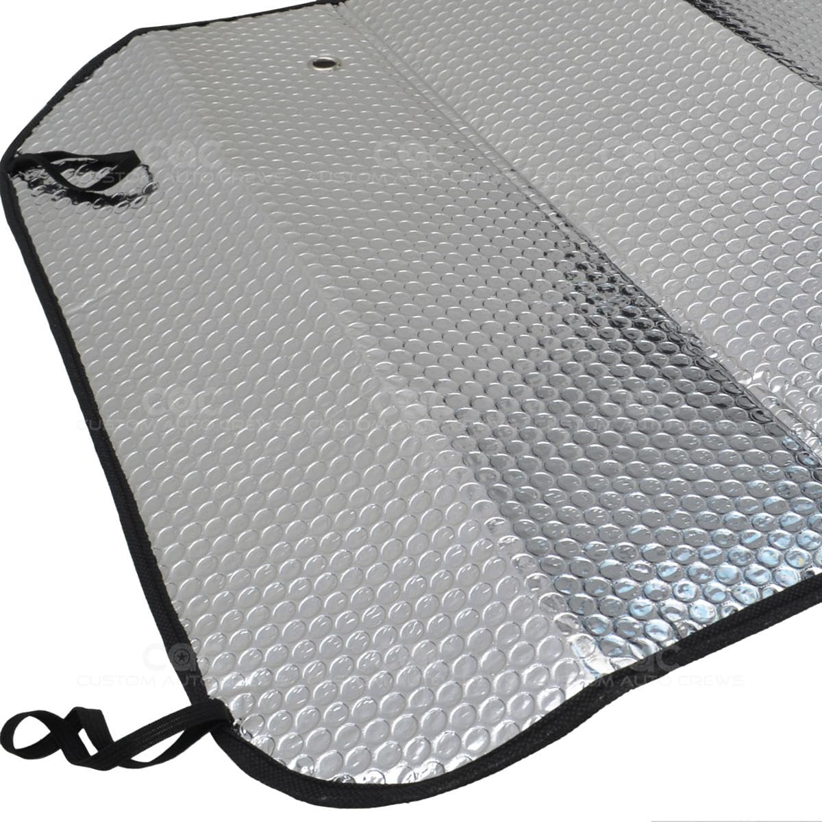 bdk-standard-chrome-double-bubble-folding-accordion-auto-windshield-sun-shade-58 image 4