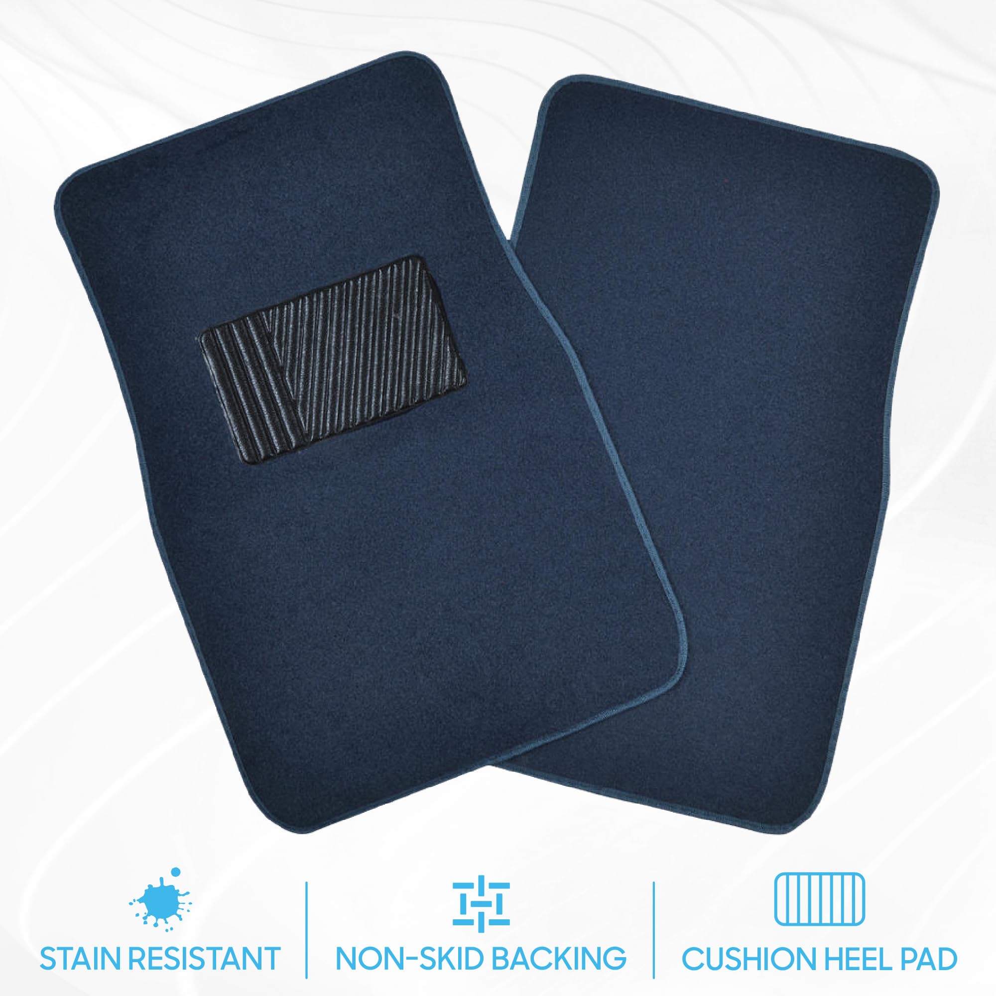 bdk-premium-blue-carpet-floor-mats-for-cars-universal-fit-4-piece-set-with-vinyl image 3