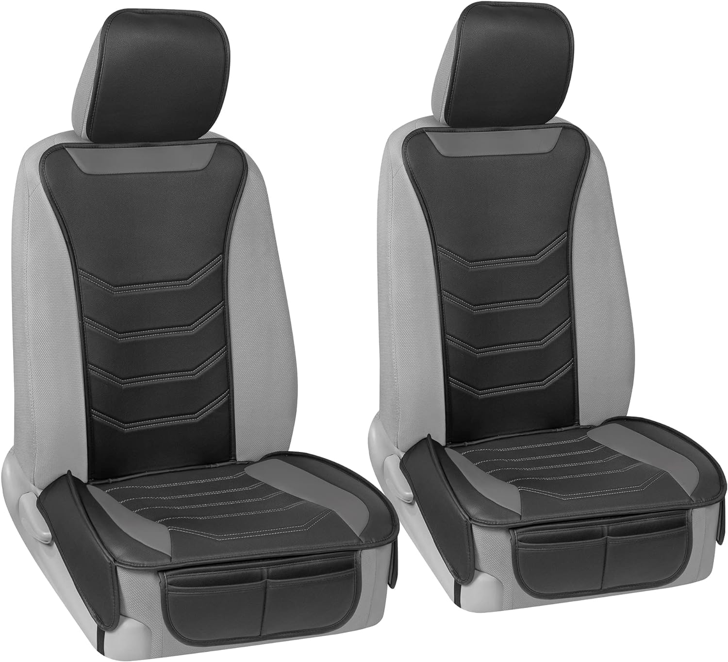 motor-trend-luxefit-black-seat-covers-for-cars-trucks-suvs-vans-2-pack-premium-f image 8