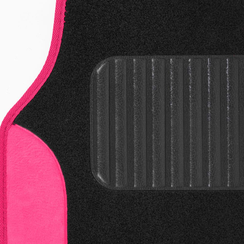 bdk-carpet-pro-hot-pink-two-tone-floor-mats-with-faux-sheepskin-steering-wheel-c image 4