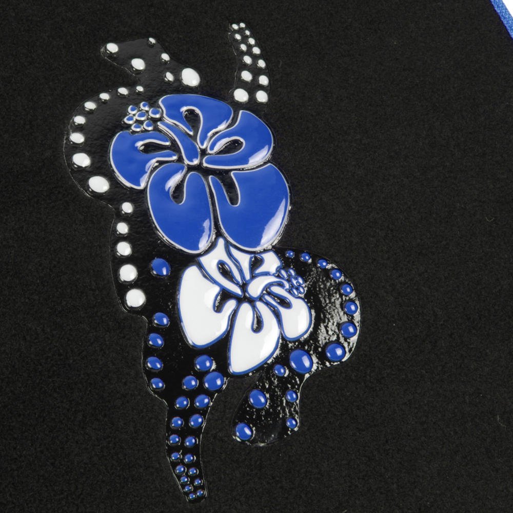 bdk-universal-fit-4-piece-carpet-floor-mat-set-hawaiian-flower-blue image 4