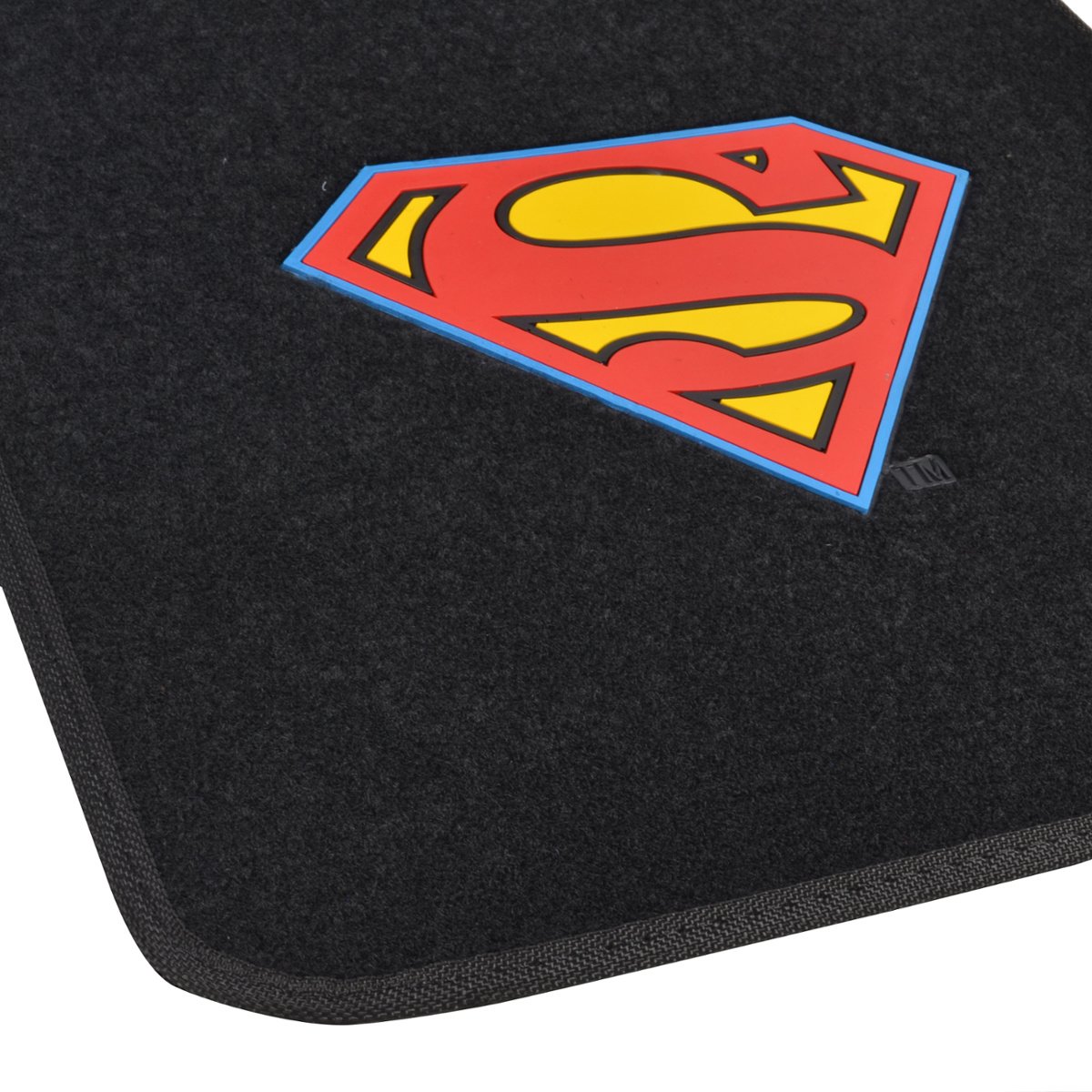 bdk-superman-carpet-floor-mats-4-piece-set-black image 5