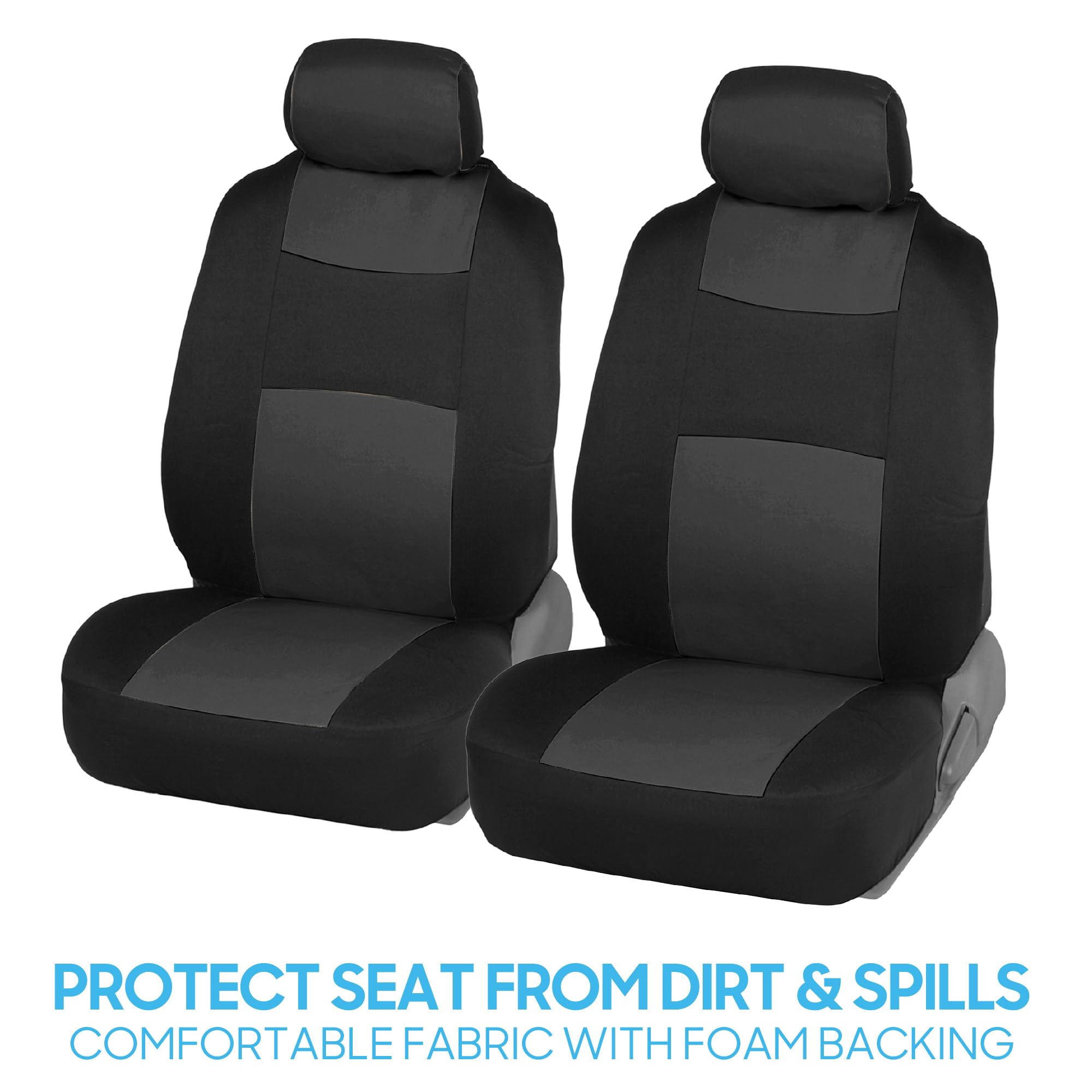 bdk-polypro-car-seat-covers-full-set-in-charcoal-on-black image 3