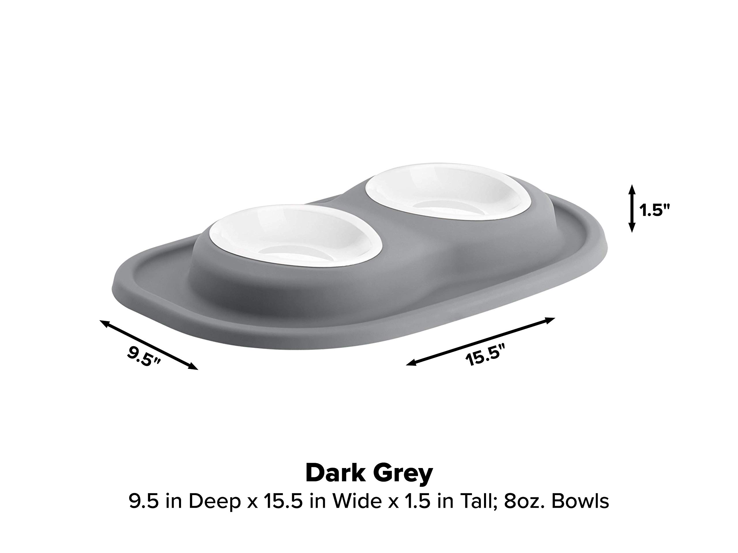 weathertech-double-low-pet-feeding-system-with-plastic-dog-cat-bowls-8-oz-1-cup- image 2