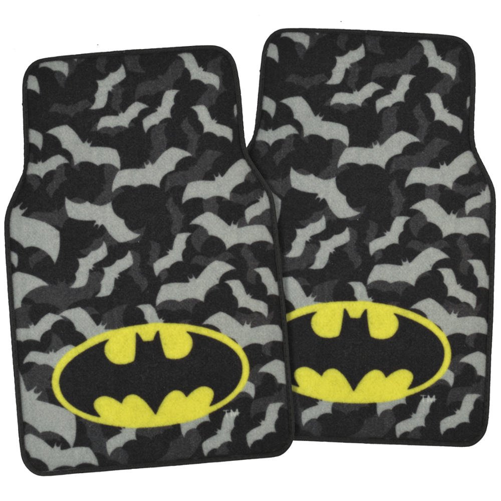 bdk-batman-carpet-floor-mats-wbmt-2301-4-piece-black-gray image 2