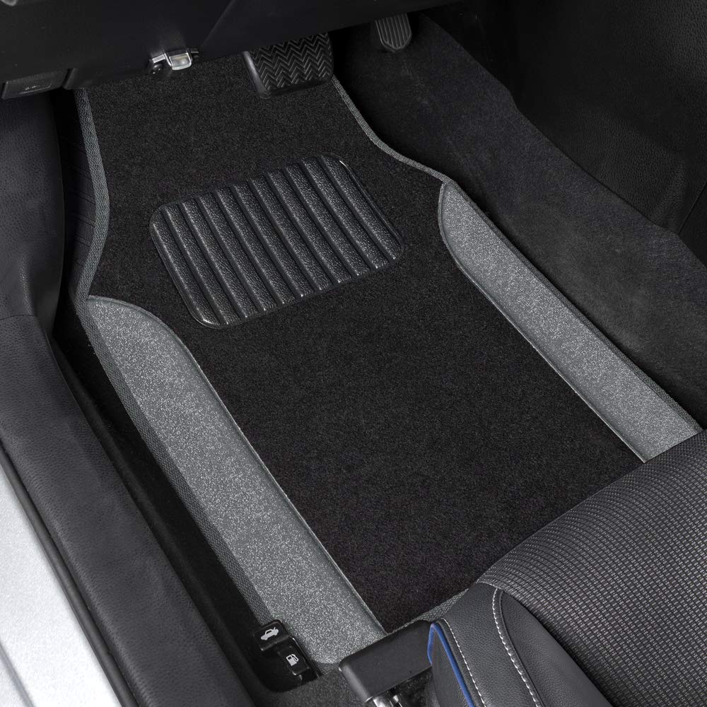 bdk-silver-glitter-carpet-car-floor-mats-two-tone-faux-leather-with-anti-slip-an image 4