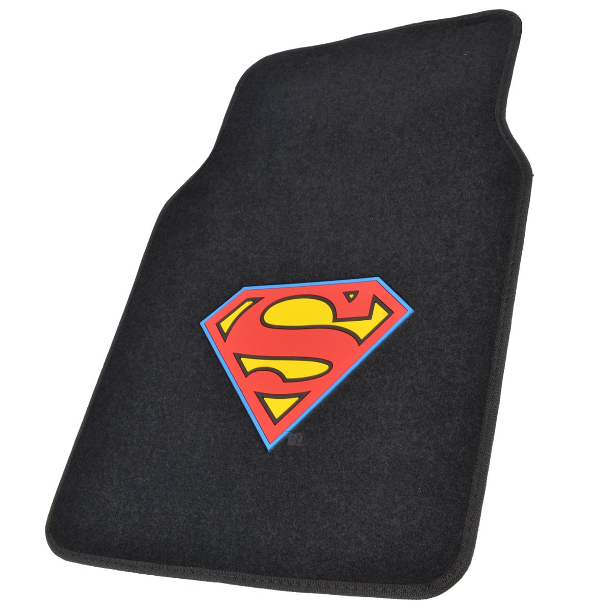 bdk-superman-carpet-floor-mats-4-piece-set-black image 2