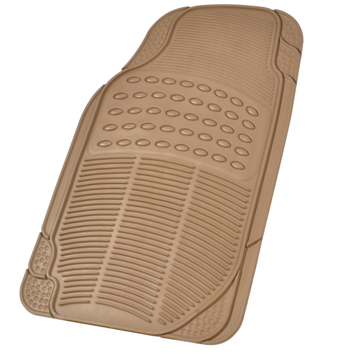bdk-3pc-ridged-heavy-duty-rubber-floor-mats-universal-fit-mt-783-beige-all-weath image 2