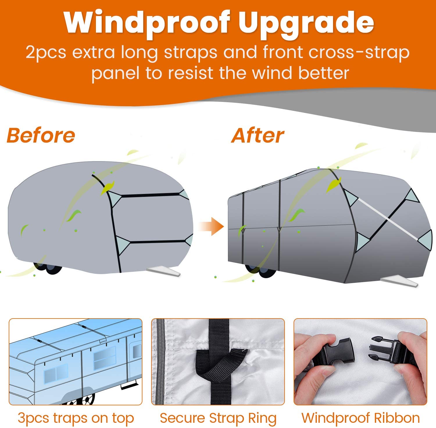 leader-accessories-210d-ripstop-diamond-travel-trailer-rv-cover-waterproof-sizes image 5