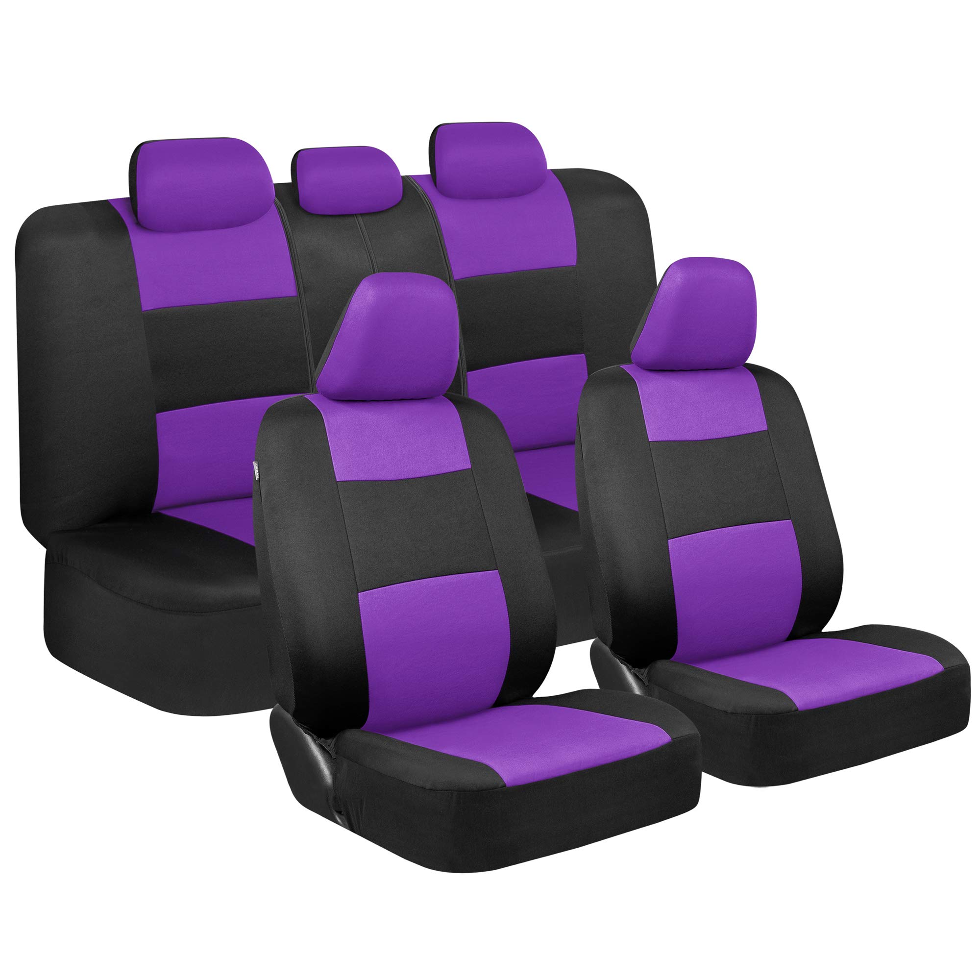 bdk-polypro-purple-car-seat-covers-gift-set-with-floor-mats-fur-steering-wheel-c image 2