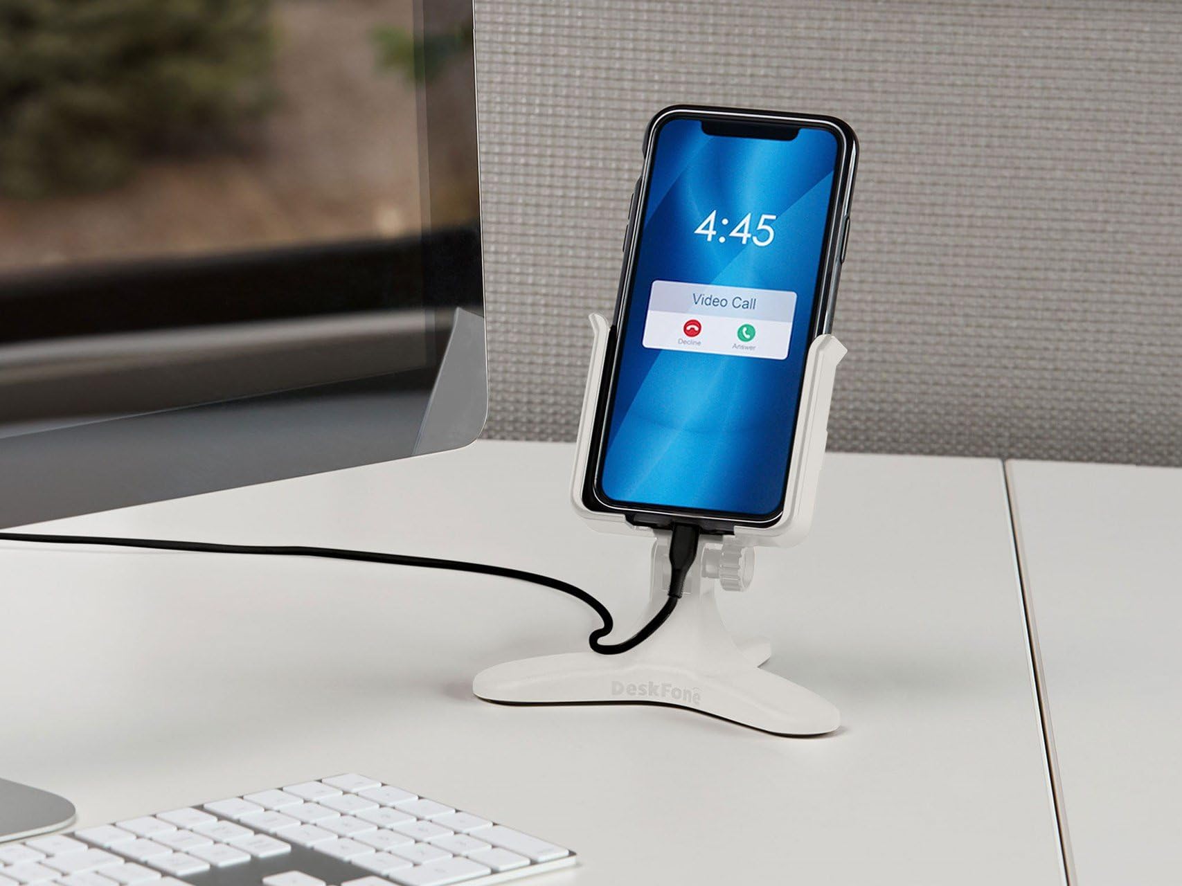 weathertech-deskfone-white-adjustable-universal-cell-phone-holder-mount-stand-fo image 2