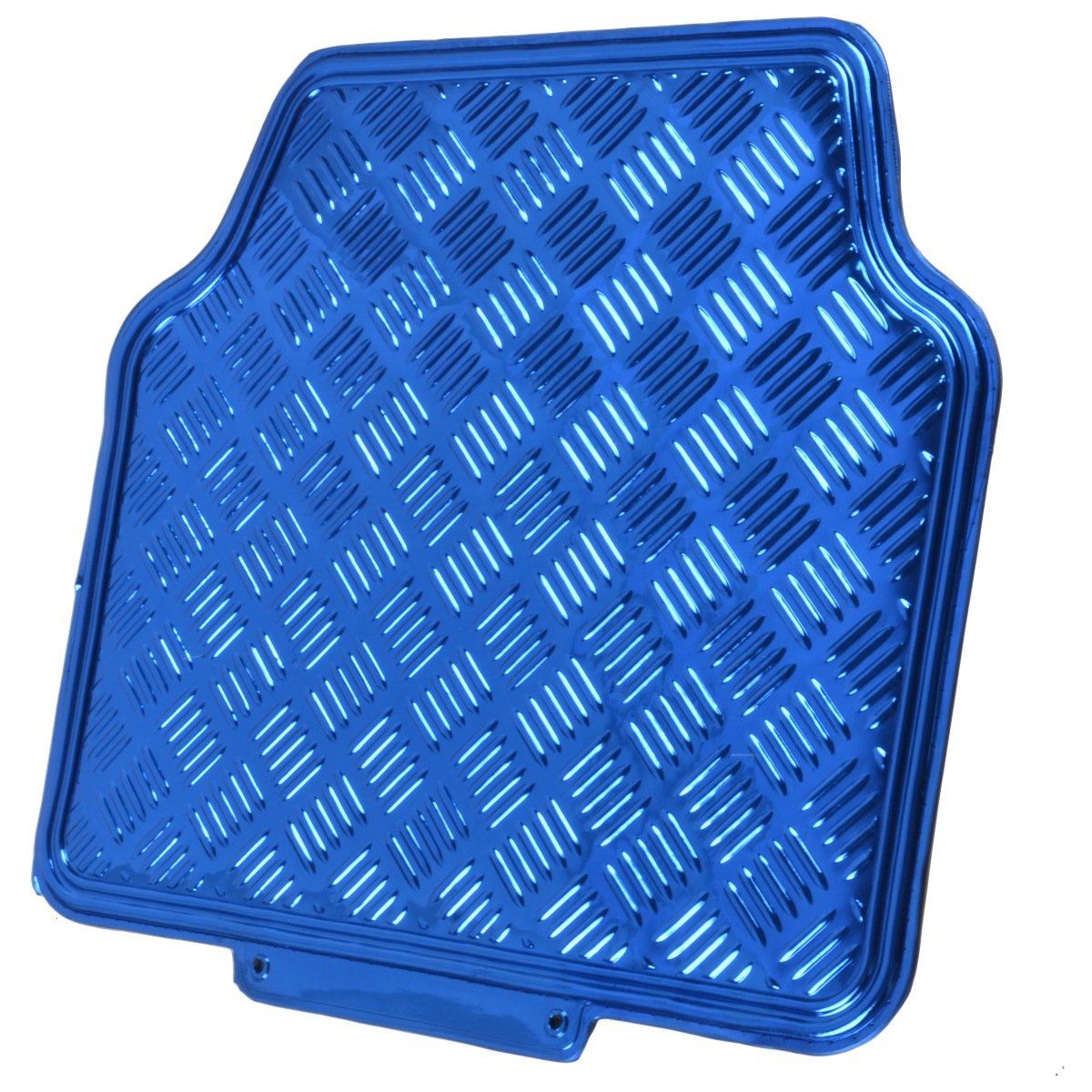 bdk-4-piece-all-weather-universal-fit-floor-mats-metallic-blue-diamond-pattern image 7