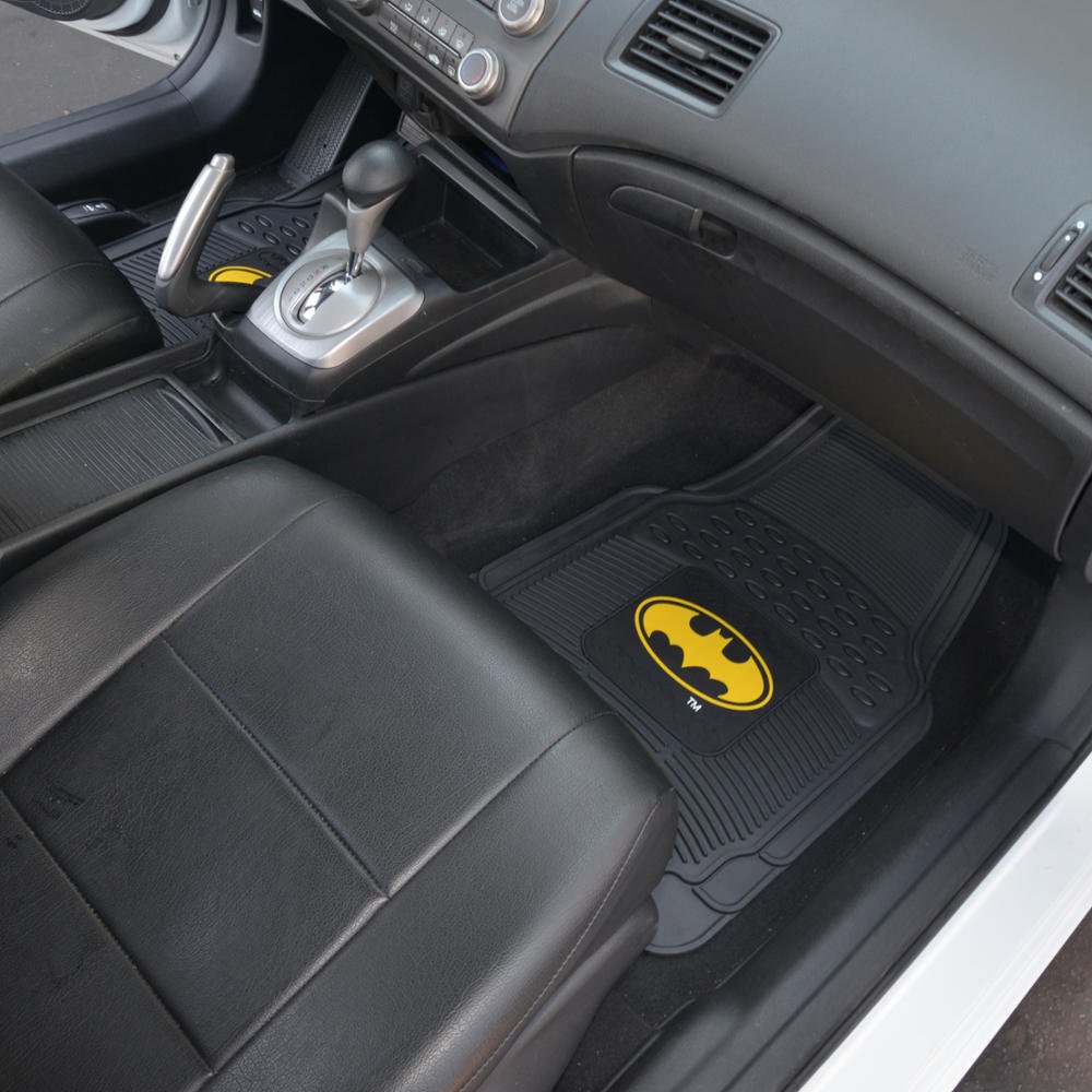 bdk-batman-licensed-dc-comics-superhero-front-car-floor-mats-all-weather-heavy-d image 2