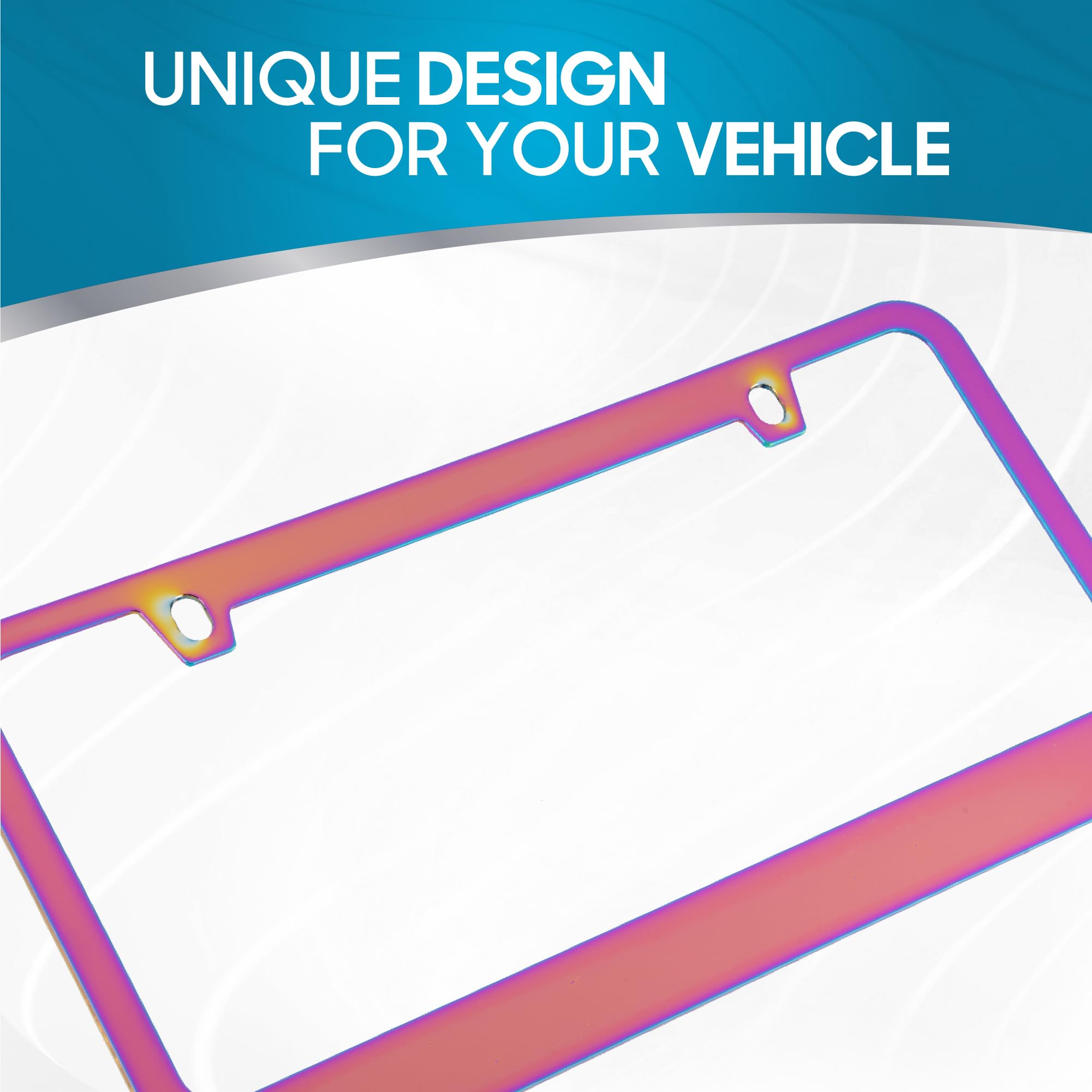 bdk-heavy-duty-stainless-steel-license-plate-frame-universal-size-pack-of-2 image 2