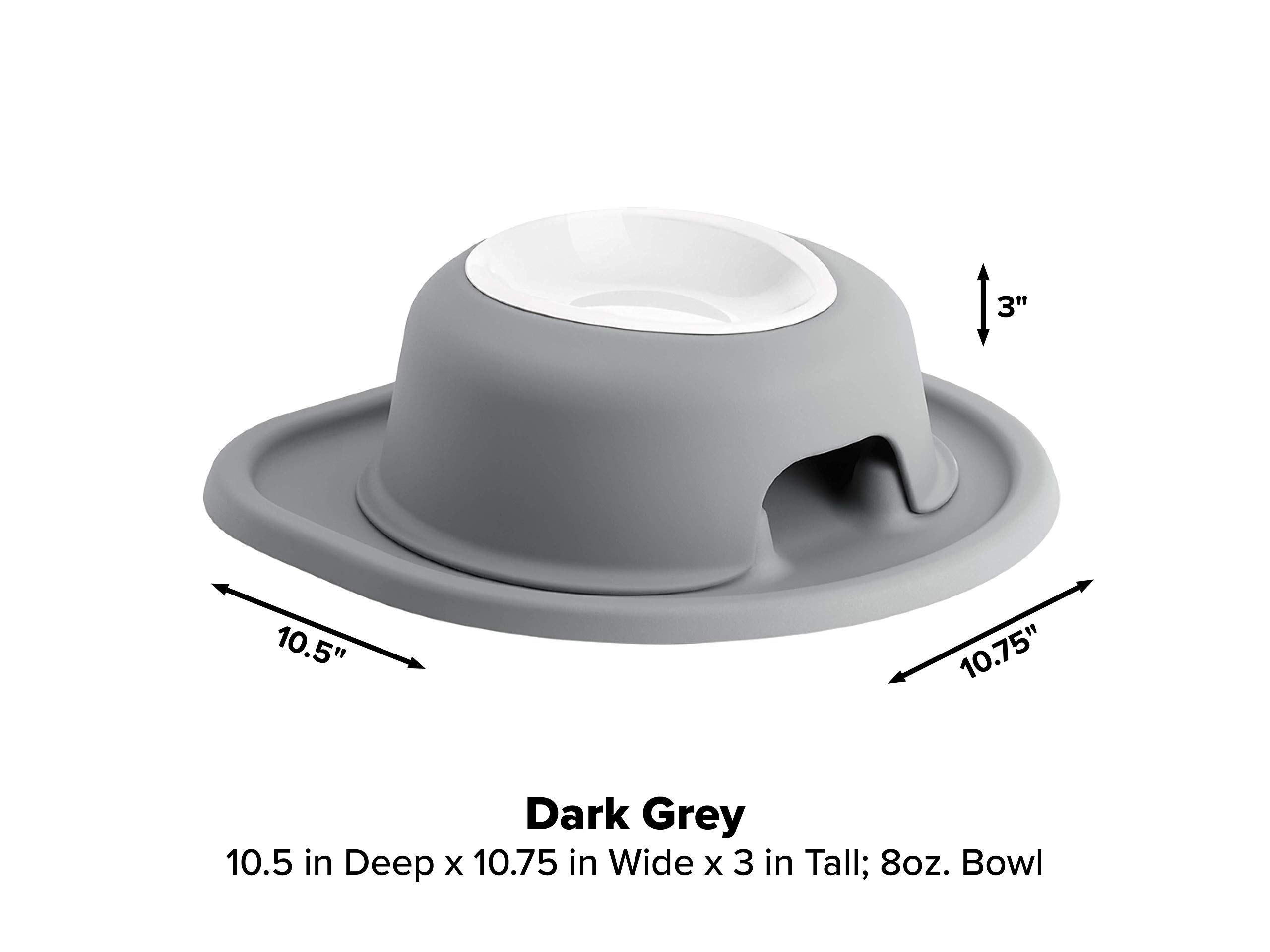 weathertech-single-high-pet-feeding-system-with-plastic-bowl-dark-grey-3-stand image 2