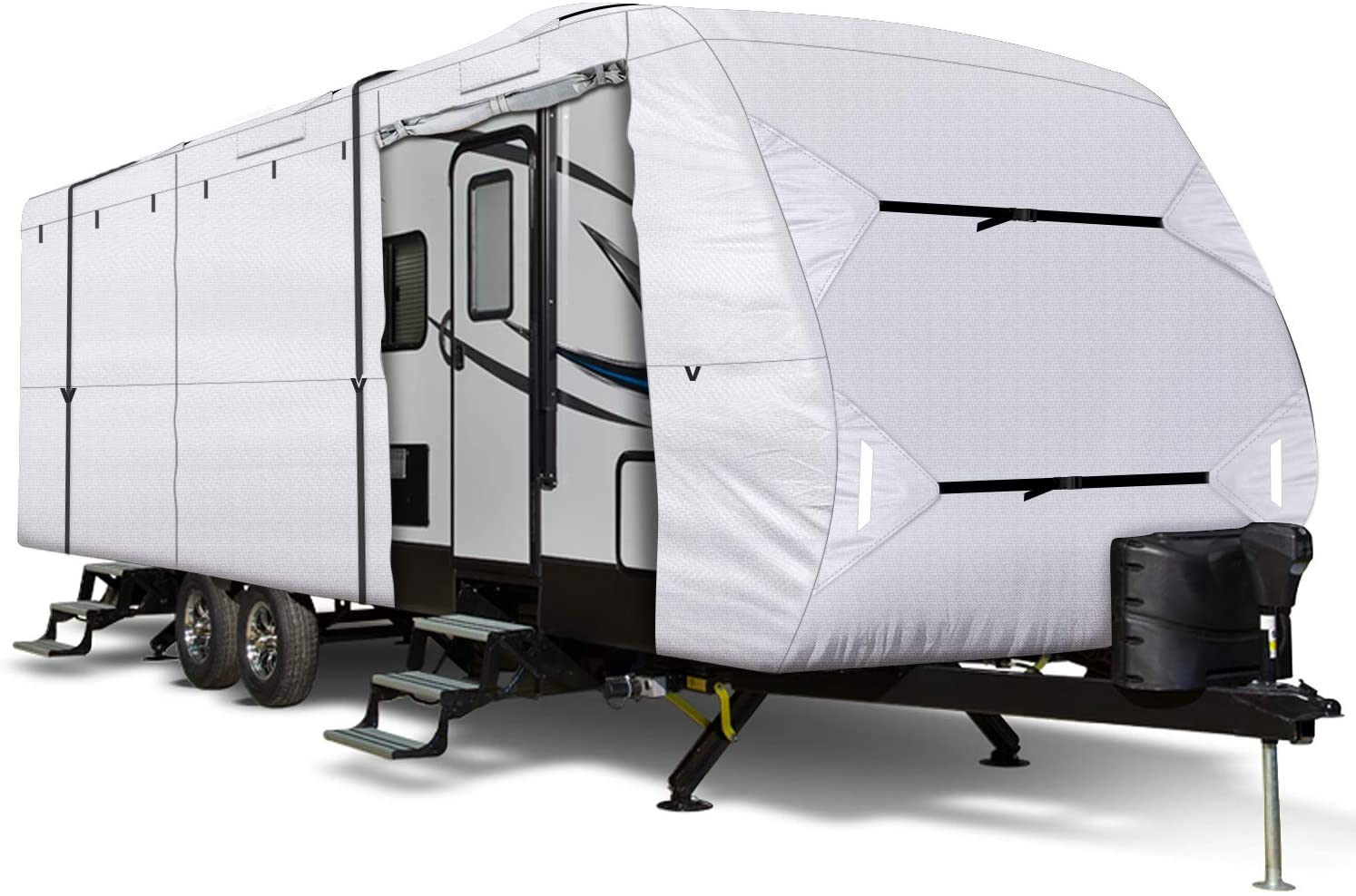 leader-accessories-210d-ripstop-diamond-travel-trailer-rv-cover-waterproof-sizes image 7