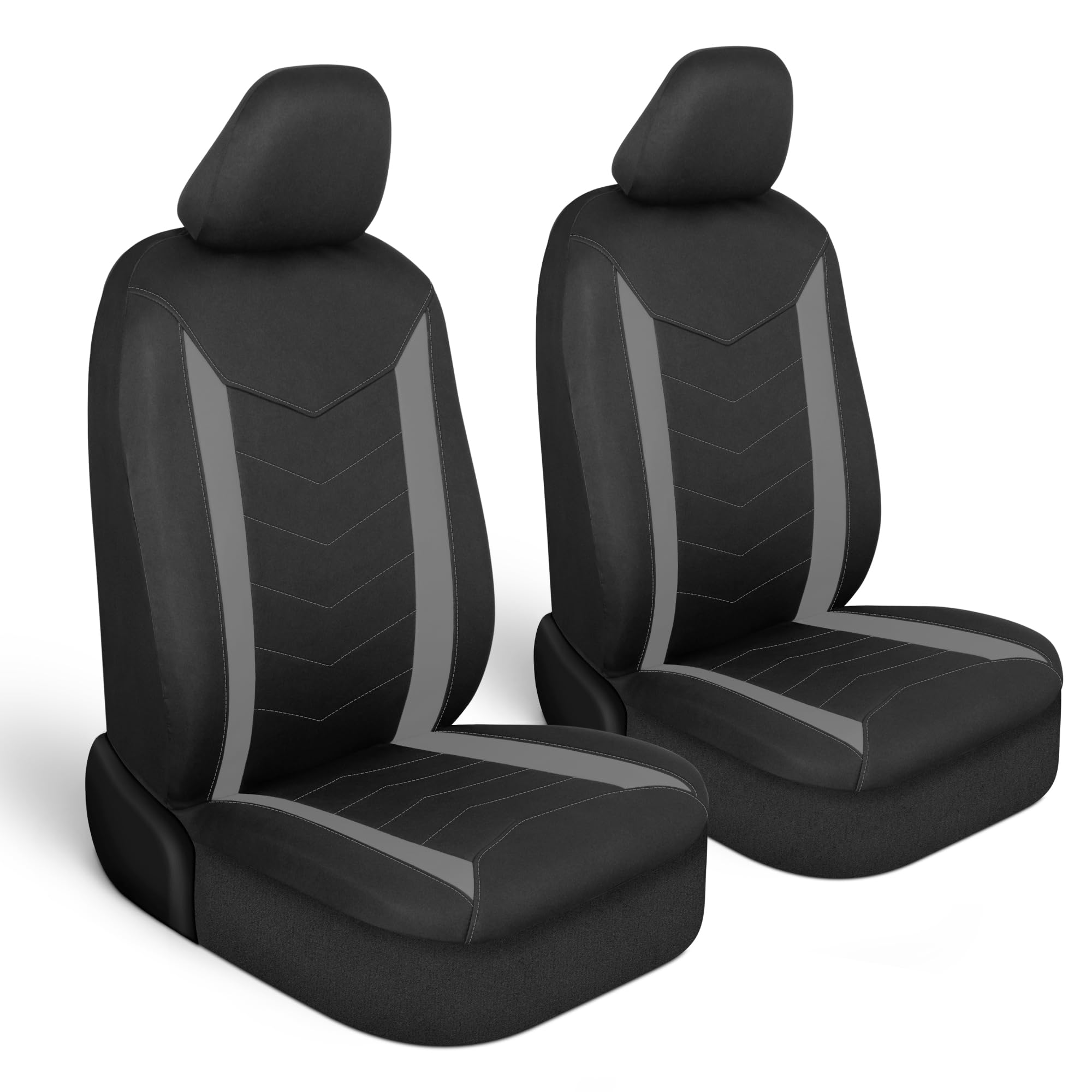 motor-trend-spillguard-waterproof-neoprene-front-seat-covers-gray-airbag-compati image 1