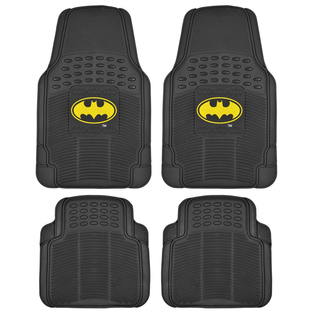 bdk-warner-bros-batman-rubber-floor-mats-4-piece-set-universal-fit-no-slip-grip- image 1