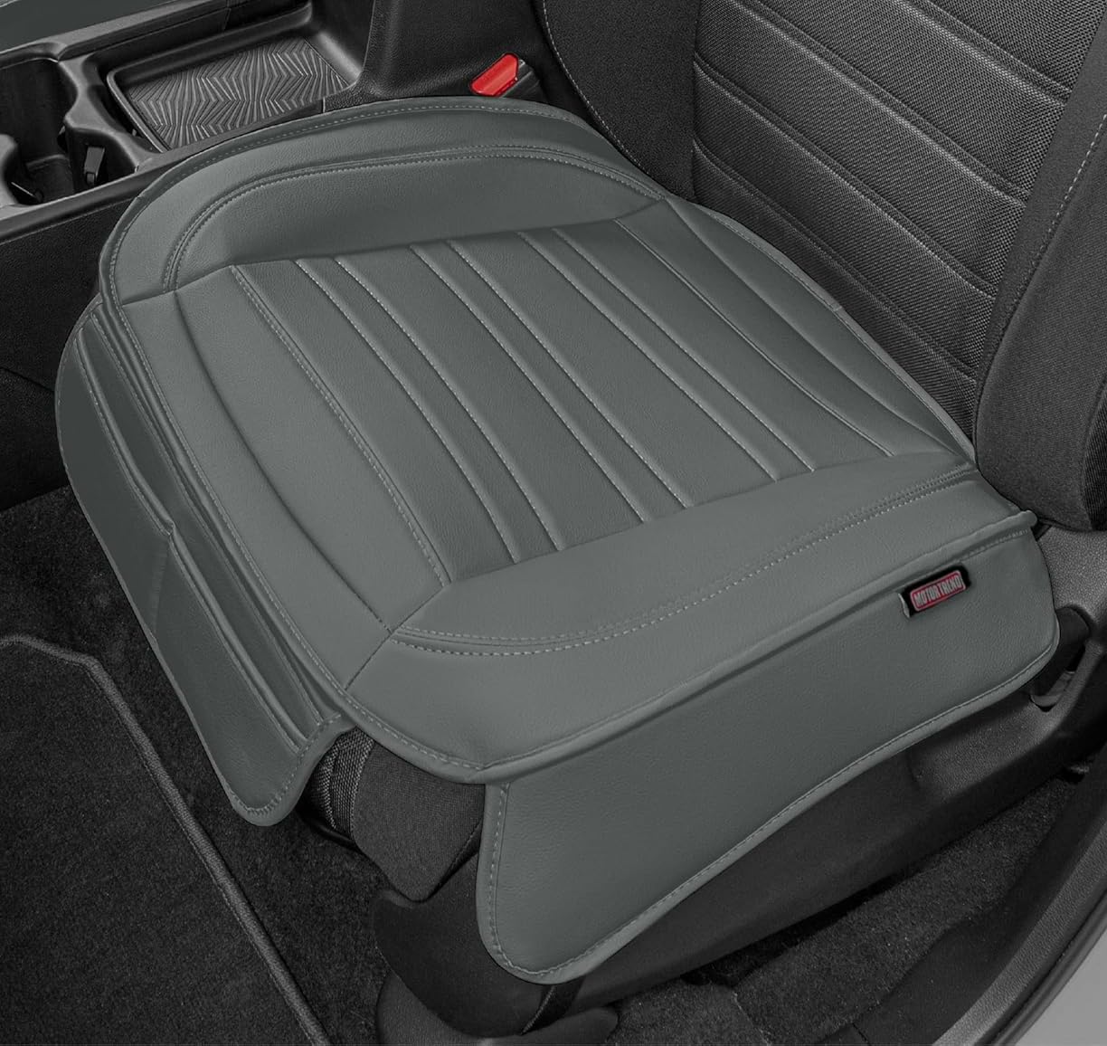 motor-trend-faux-leather-car-seat-cover-front-bottom-seat-cushion-cover-classic- image 6