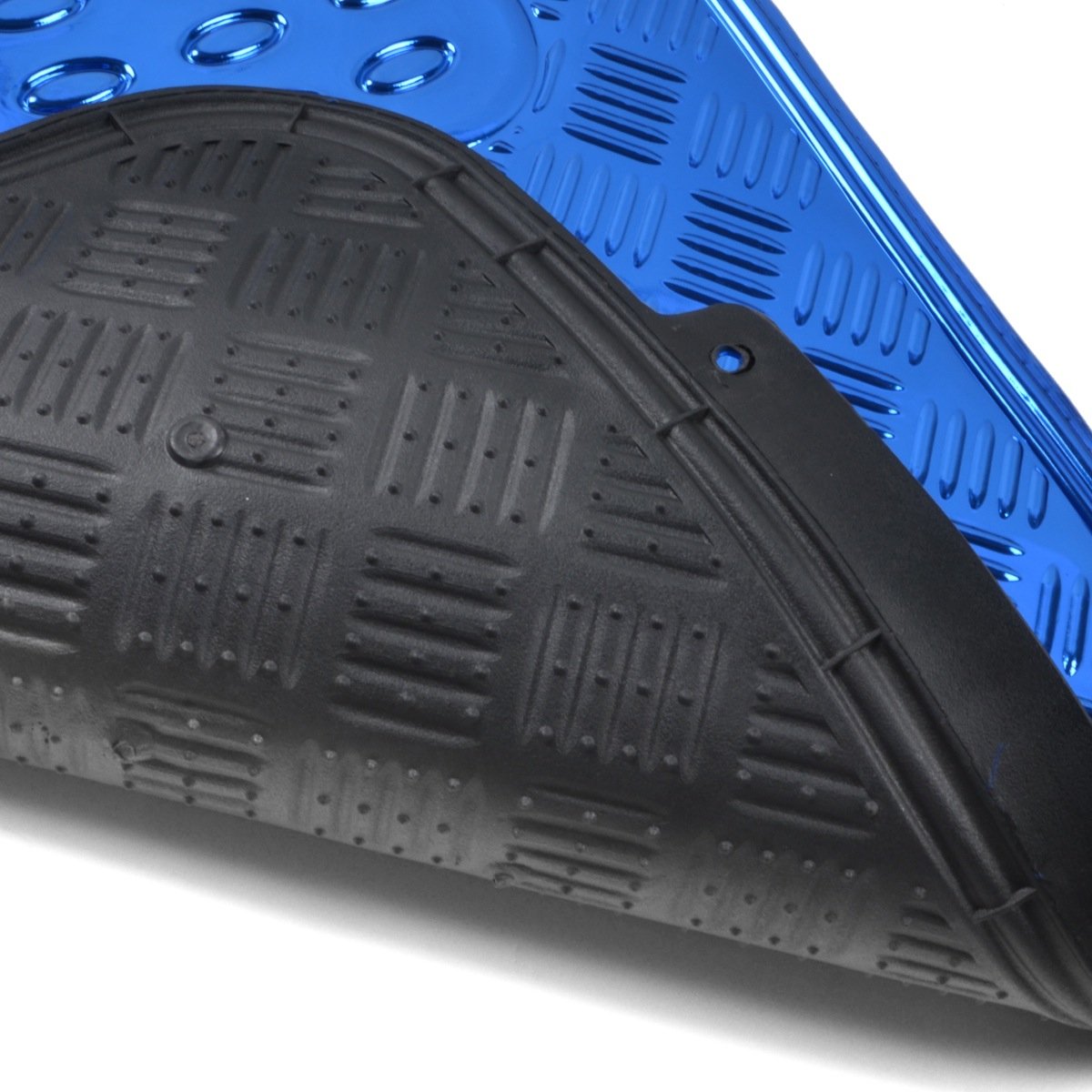 bdk-4-piece-all-weather-universal-fit-floor-mats-metallic-blue-diamond-pattern image 6