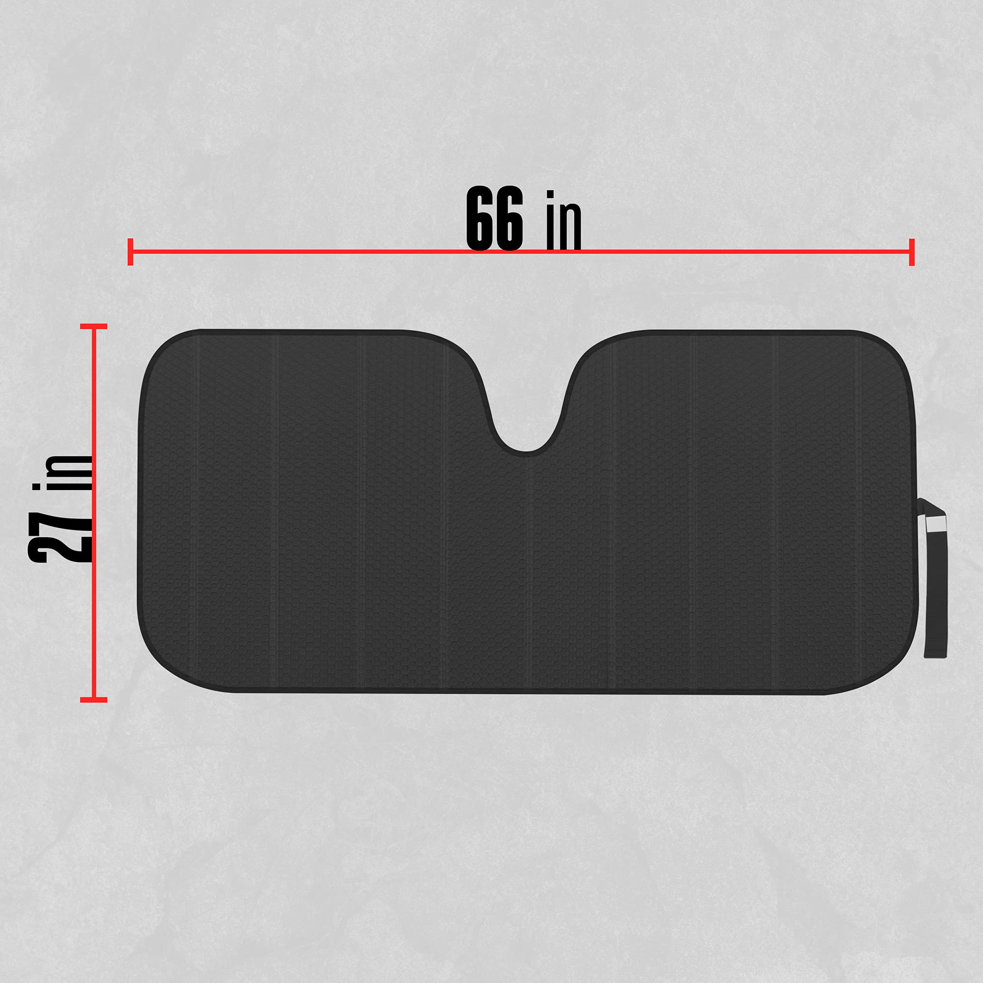motor-trend-black-accordion-folding-car-windshield-sun-shade-blackout-sun-visor- image 8