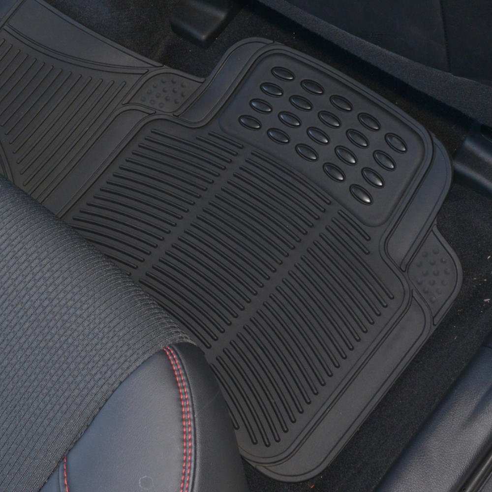 bdk-heavy-duty-rugged-rubber-rear-floor-mats-trimmable-all-weather image 7