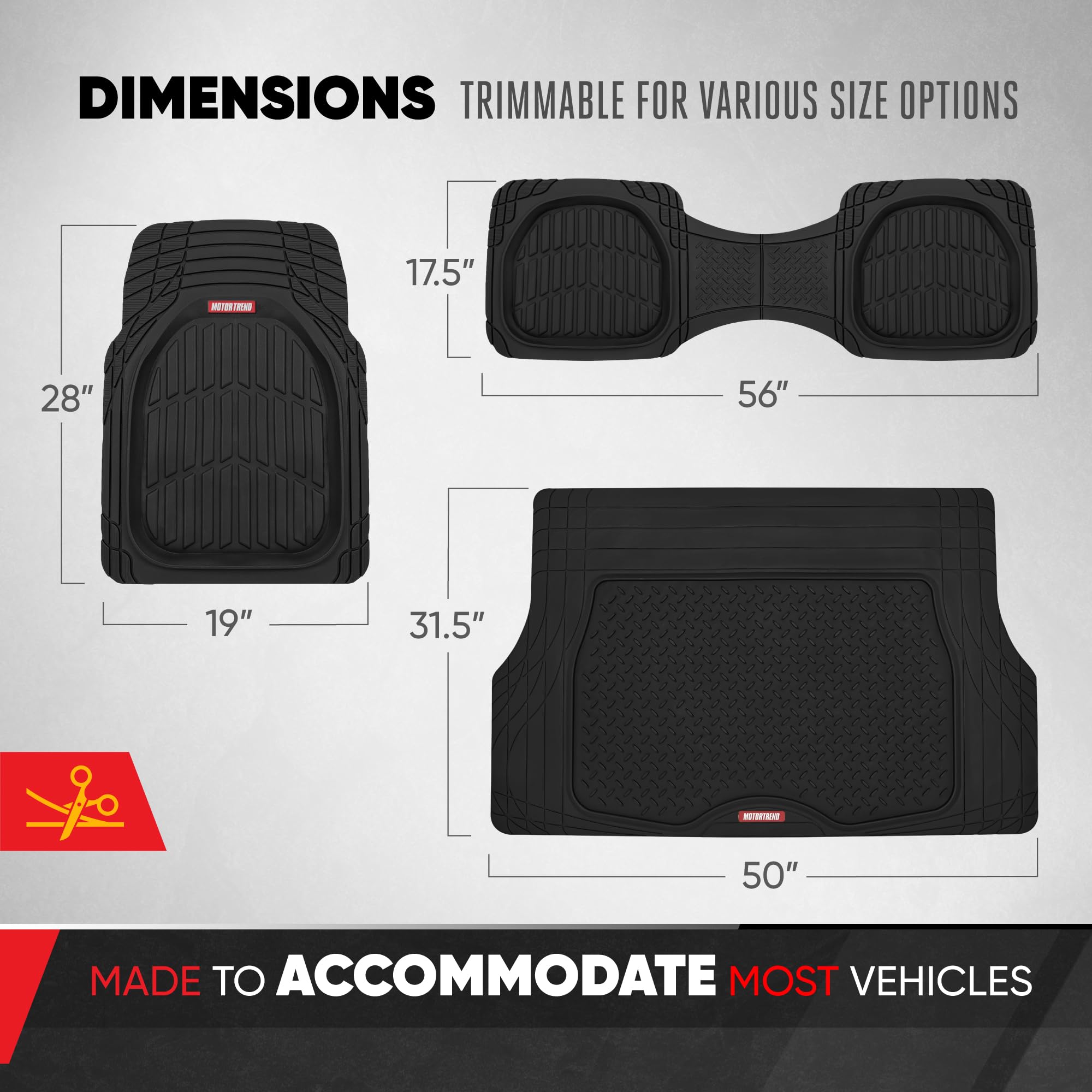 motor-trend-flextough-4-piece-heavy-duty-floor-mats-for-cars-trucks-suvs-deep-di image 5