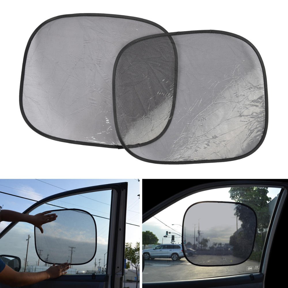 bdk-tropical-palm-trees-accordion-windshield-sun-shade-with-2-baby-side-window-s image 3