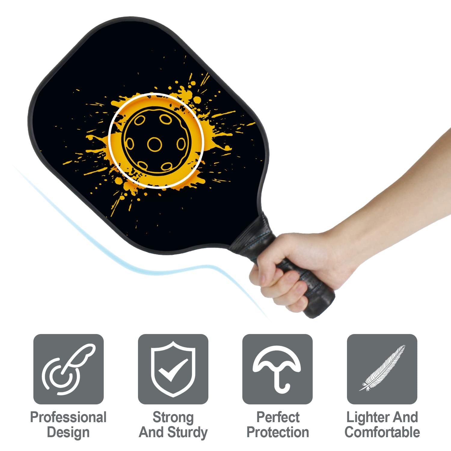 leader-accessories-splash-lightweight-graphite-pickleball-paddle-set-2-paddles-b image 2
