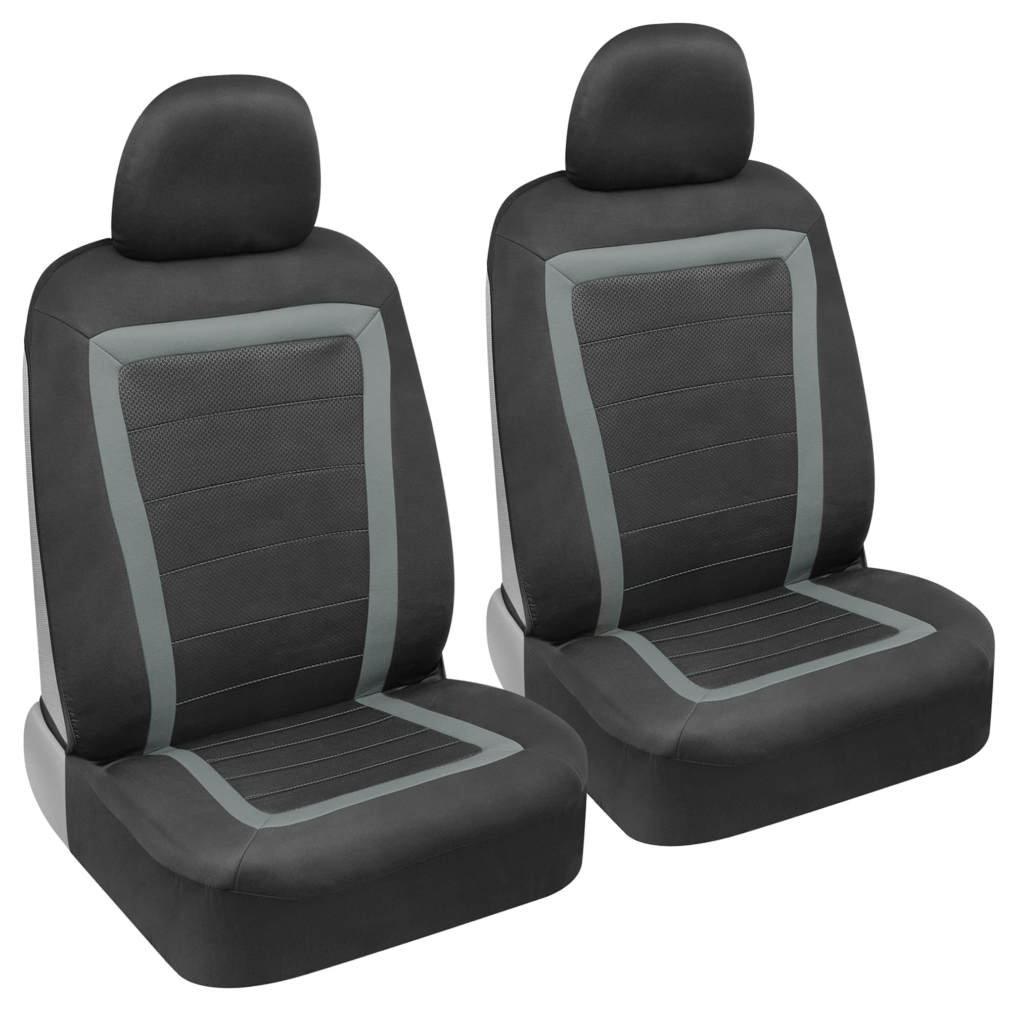 bdk-carxs-freshmesh-car-seat-covers-for-front-seats-gray-mesh-with-sideless-desi image 1